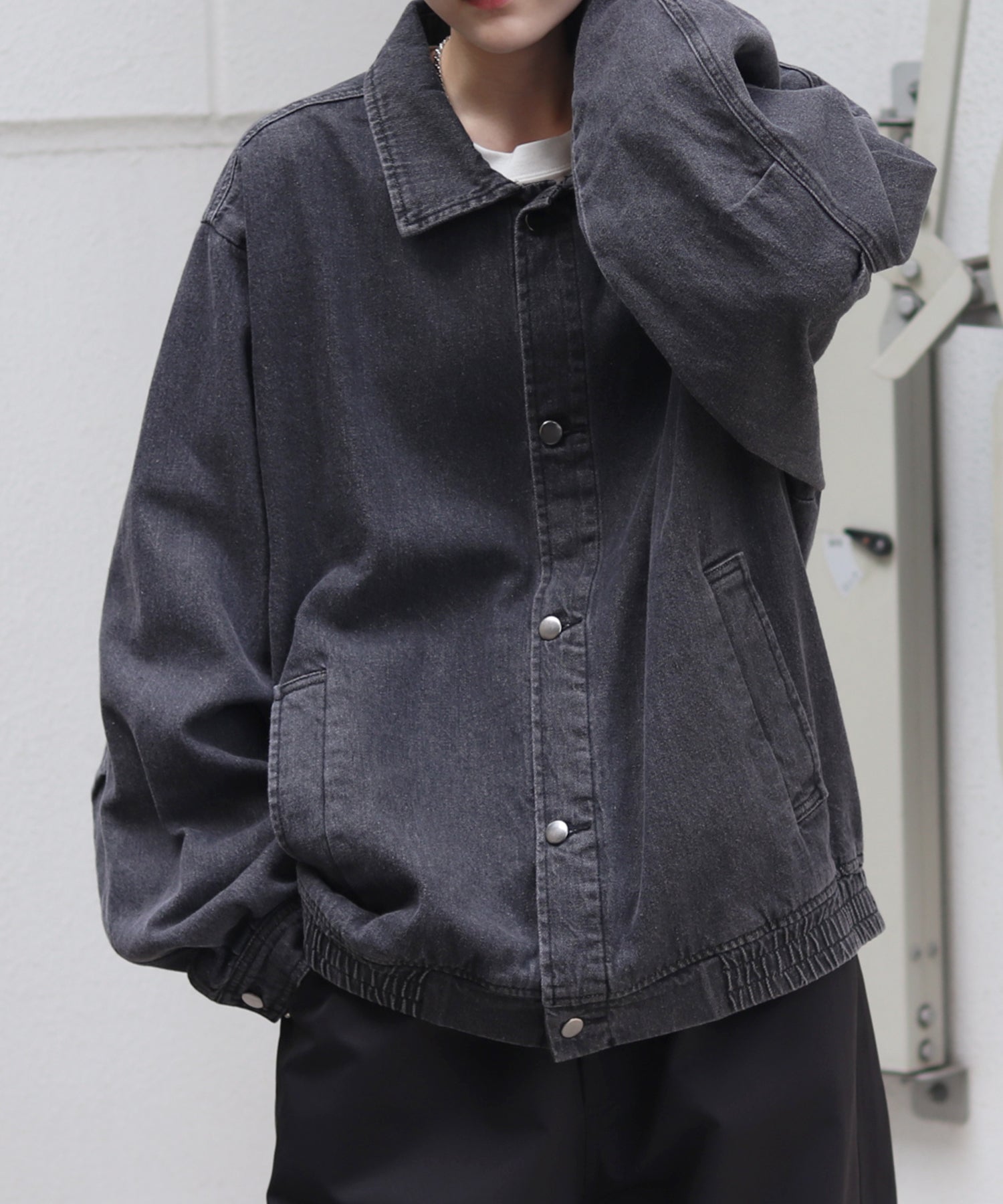 【新色追加】ビッグシルエット ヴィンテージライク ケミカルウォッシュ加工  ブルゾン デニムジャケット