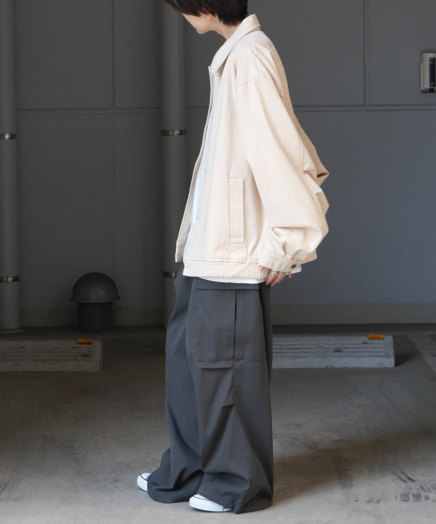 【新色追加】ビッグシルエット ヴィンテージライク ケミカルウォッシュ加工  ブルゾン デニムジャケット