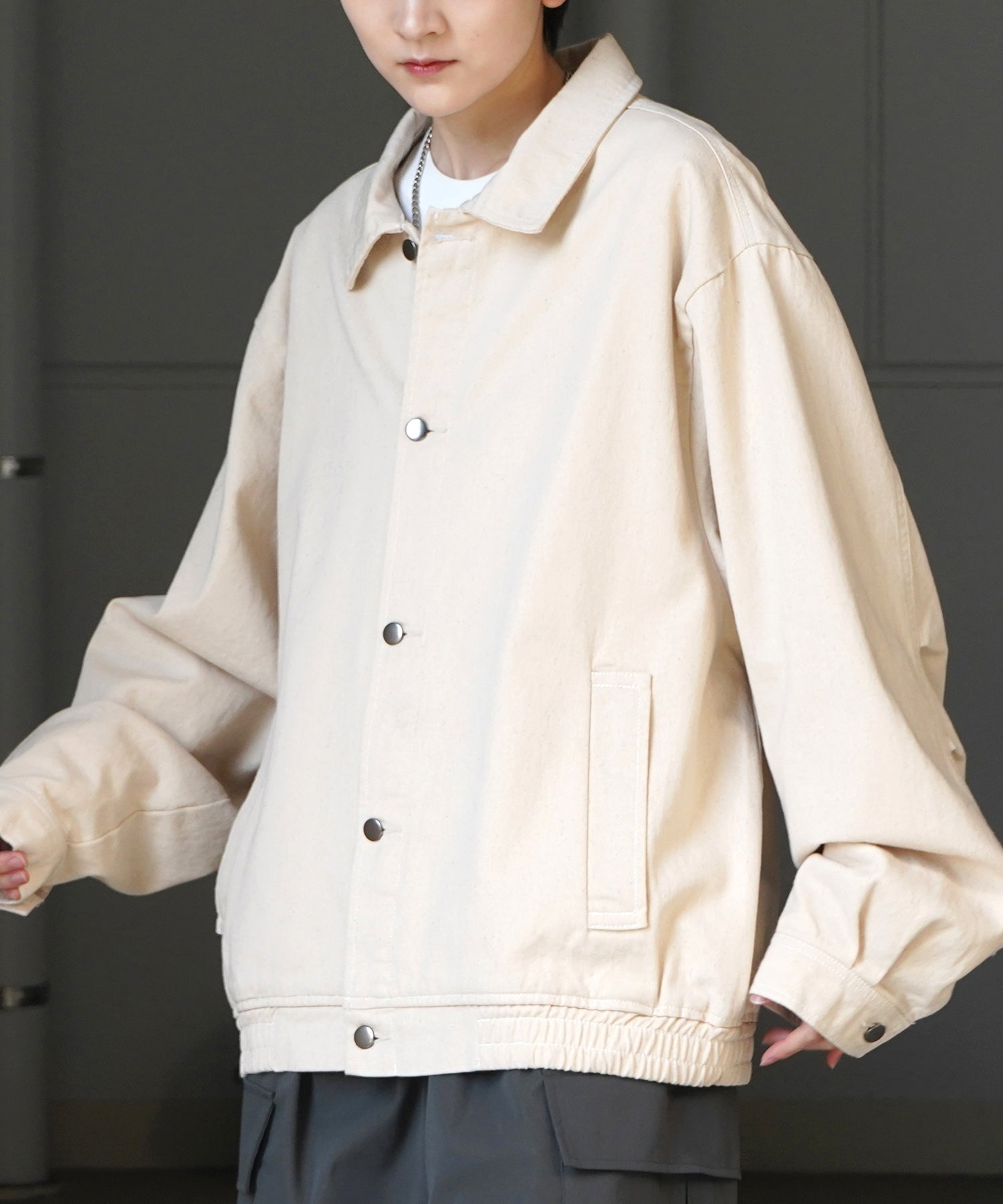 【新色追加】ビッグシルエット ヴィンテージライク ケミカルウォッシュ加工  ブルゾン デニムジャケット