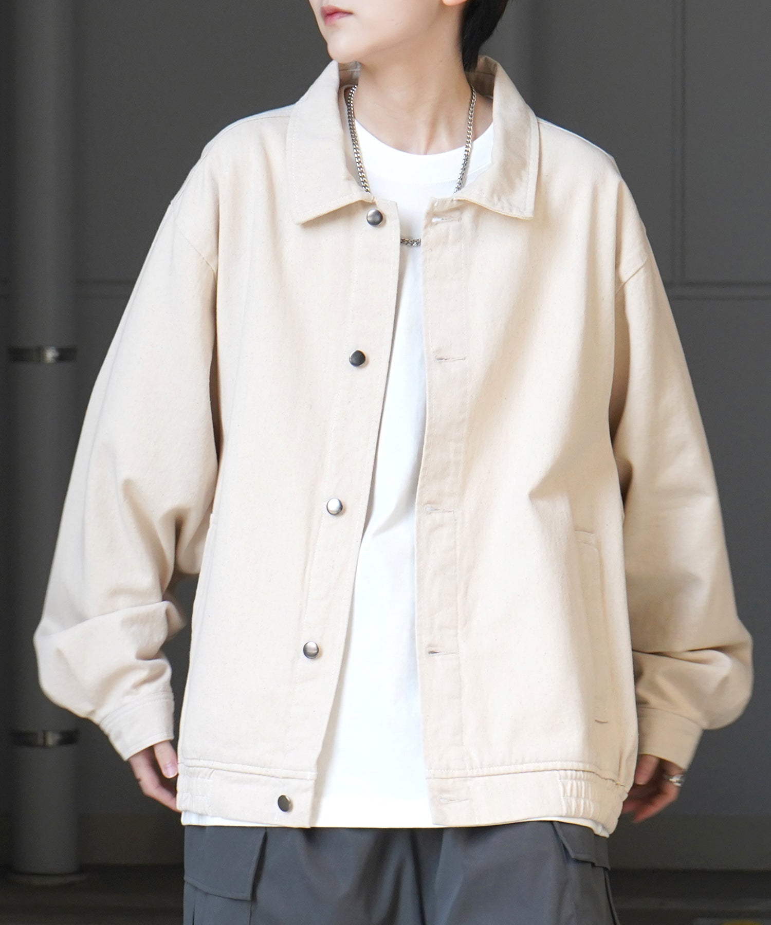 【新色追加】ビッグシルエット ヴィンテージライク ケミカルウォッシュ加工  ブルゾン デニムジャケット