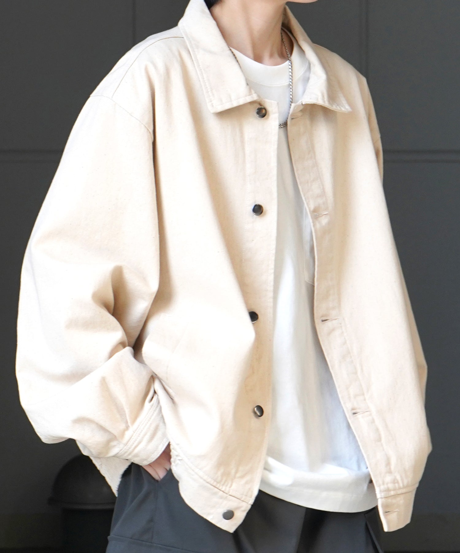 【新色追加】ビッグシルエット ヴィンテージライク ケミカルウォッシュ加工  ブルゾン デニムジャケット