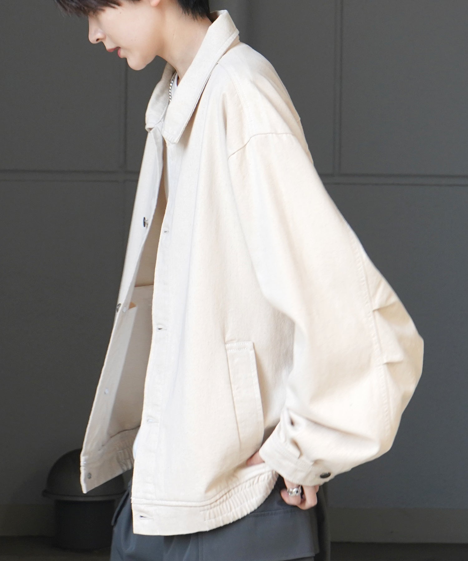 【新色追加】ビッグシルエット ヴィンテージライク ケミカルウォッシュ加工  ブルゾン デニムジャケット