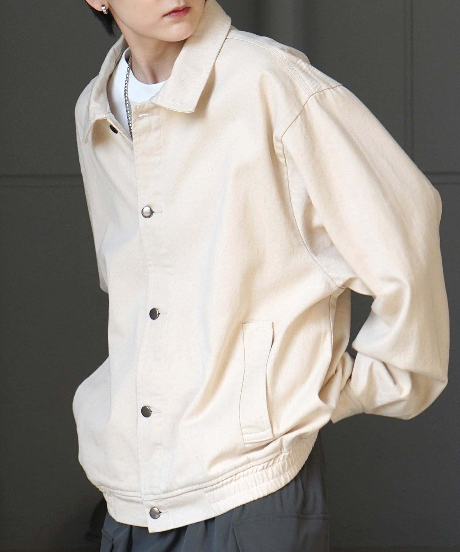 【新色追加】ビッグシルエット ヴィンテージライク ケミカルウォッシュ加工  ブルゾン デニムジャケット