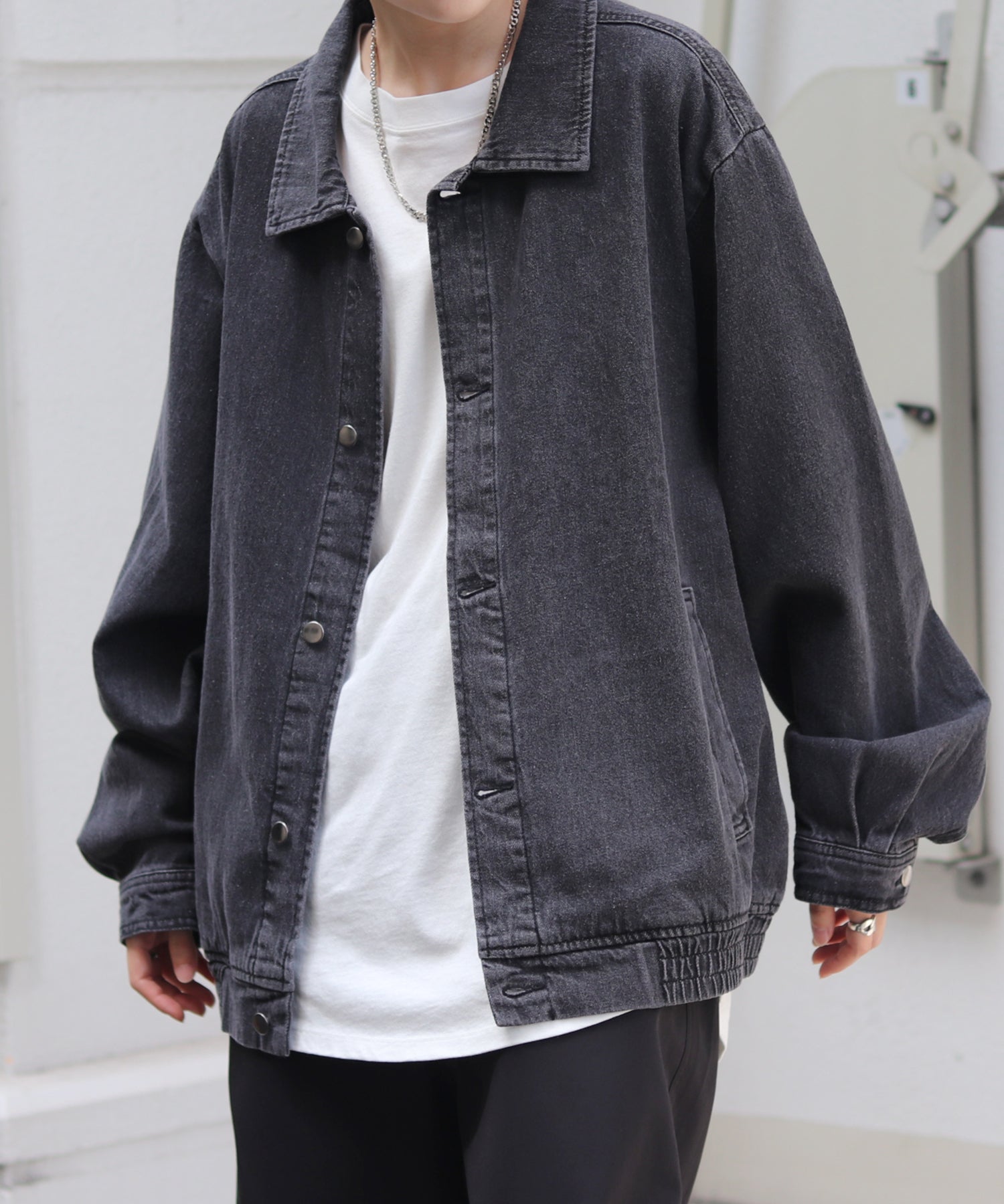 【新色追加】ビッグシルエット ヴィンテージライク ケミカルウォッシュ加工  ブルゾン デニムジャケット