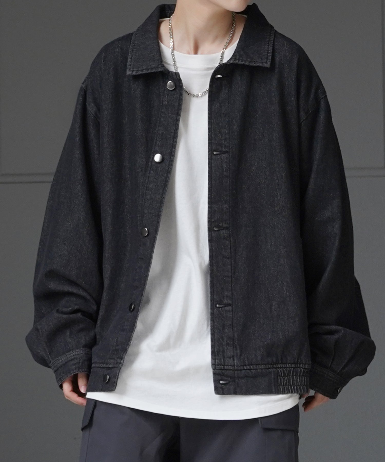 【新色追加】ビッグシルエット ヴィンテージライク ケミカルウォッシュ加工  ブルゾン デニムジャケット