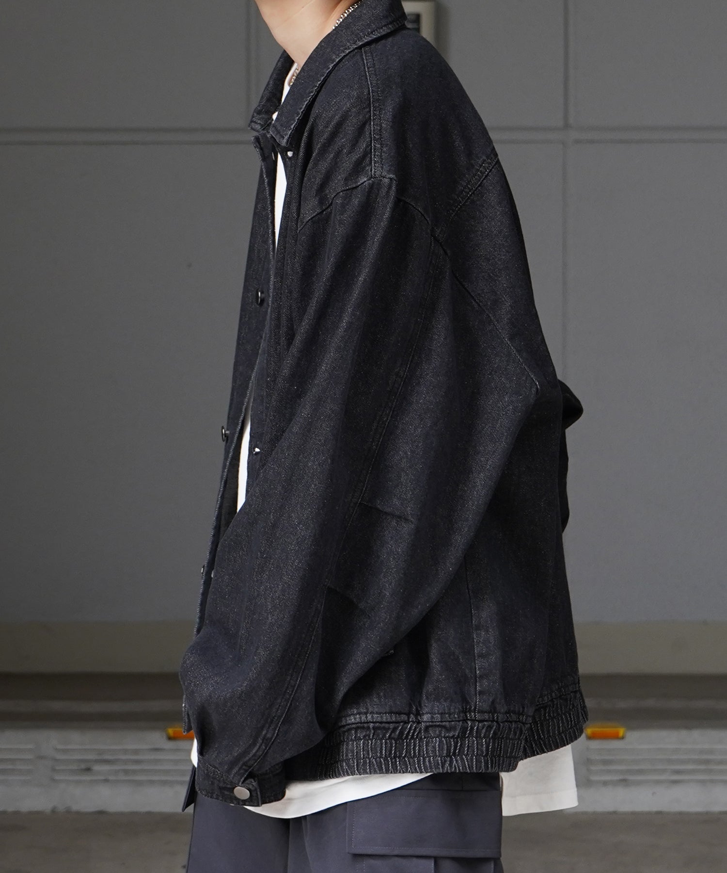【新色追加】ビッグシルエット ヴィンテージライク ケミカルウォッシュ加工  ブルゾン デニムジャケット