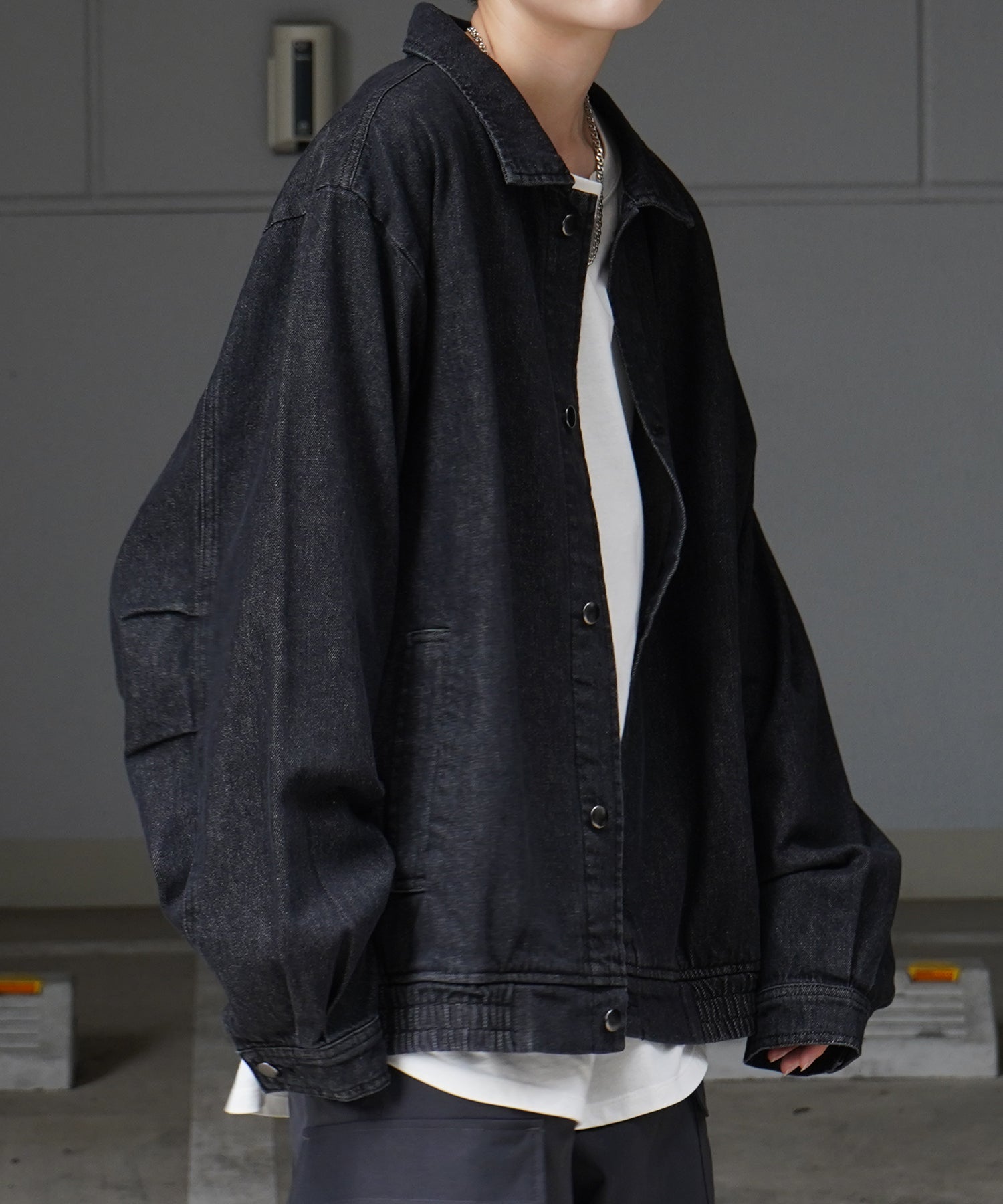 【新色追加】ビッグシルエット ヴィンテージライク ケミカルウォッシュ加工  ブルゾン デニムジャケット