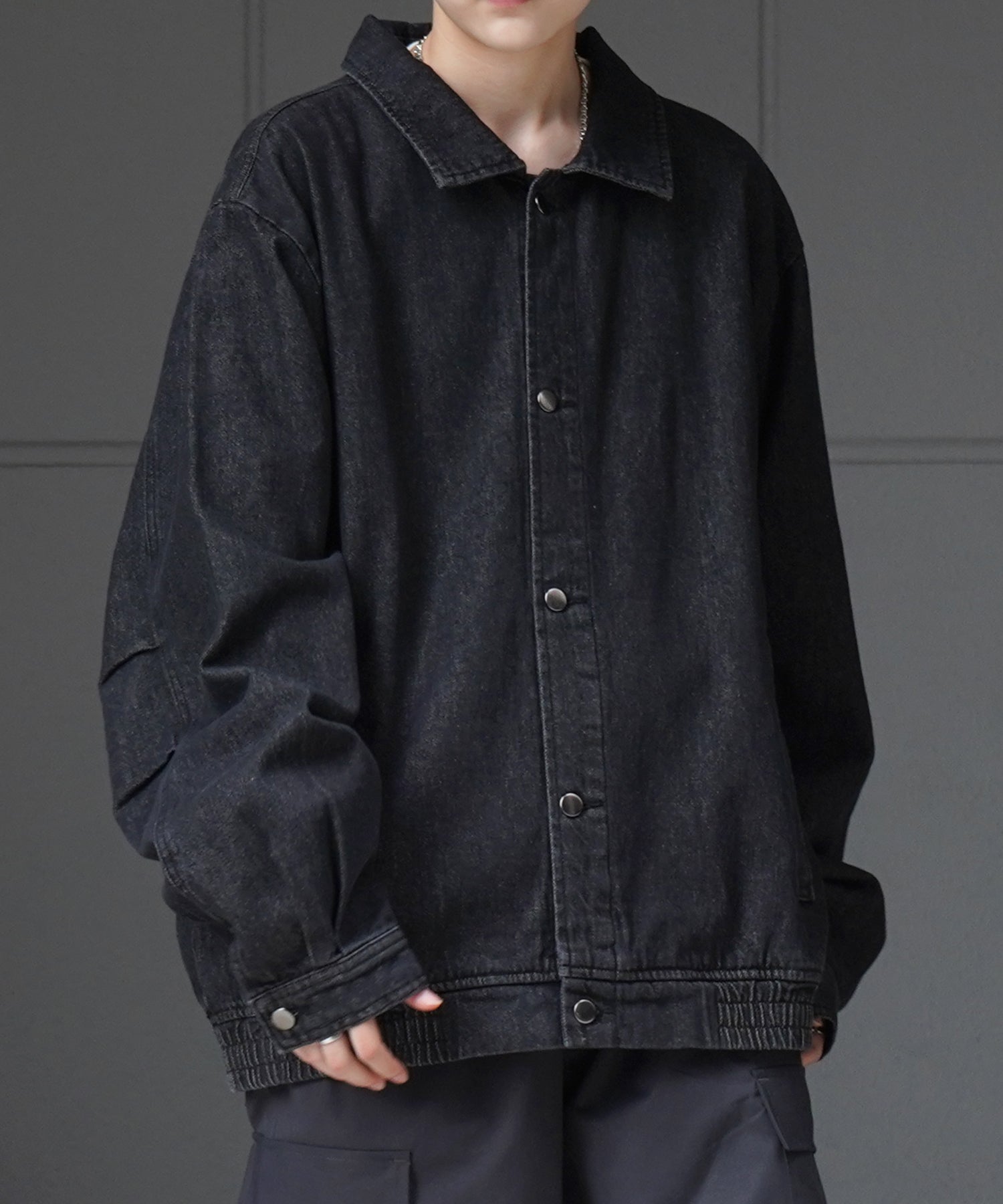 【新色追加】ビッグシルエット ヴィンテージライク ケミカルウォッシュ加工  ブルゾン デニムジャケット