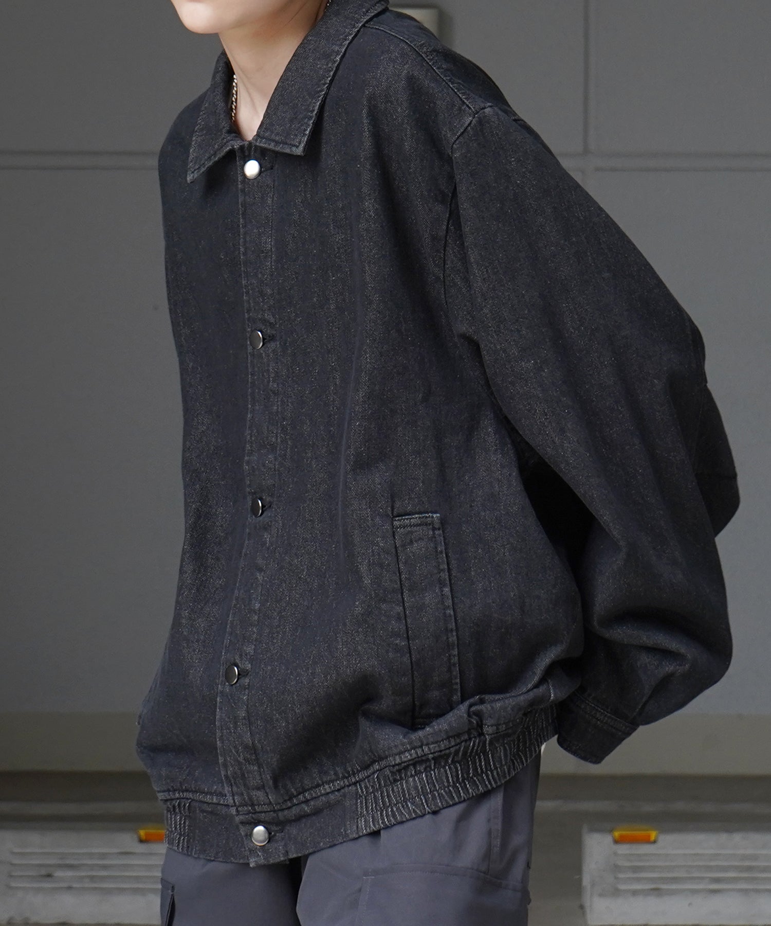 【新色追加】ビッグシルエット ヴィンテージライク ケミカルウォッシュ加工  ブルゾン デニムジャケット