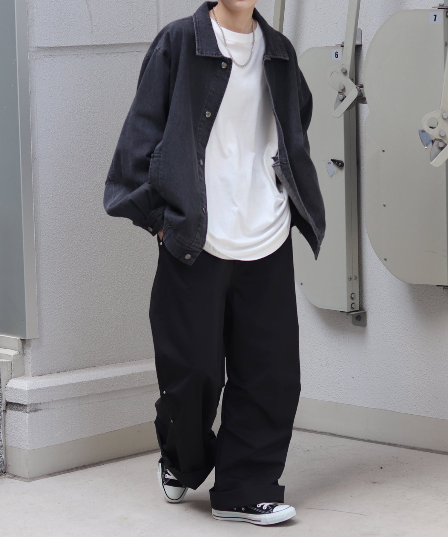 【新色追加】ビッグシルエット ヴィンテージライク ケミカルウォッシュ加工  ブルゾン デニムジャケット