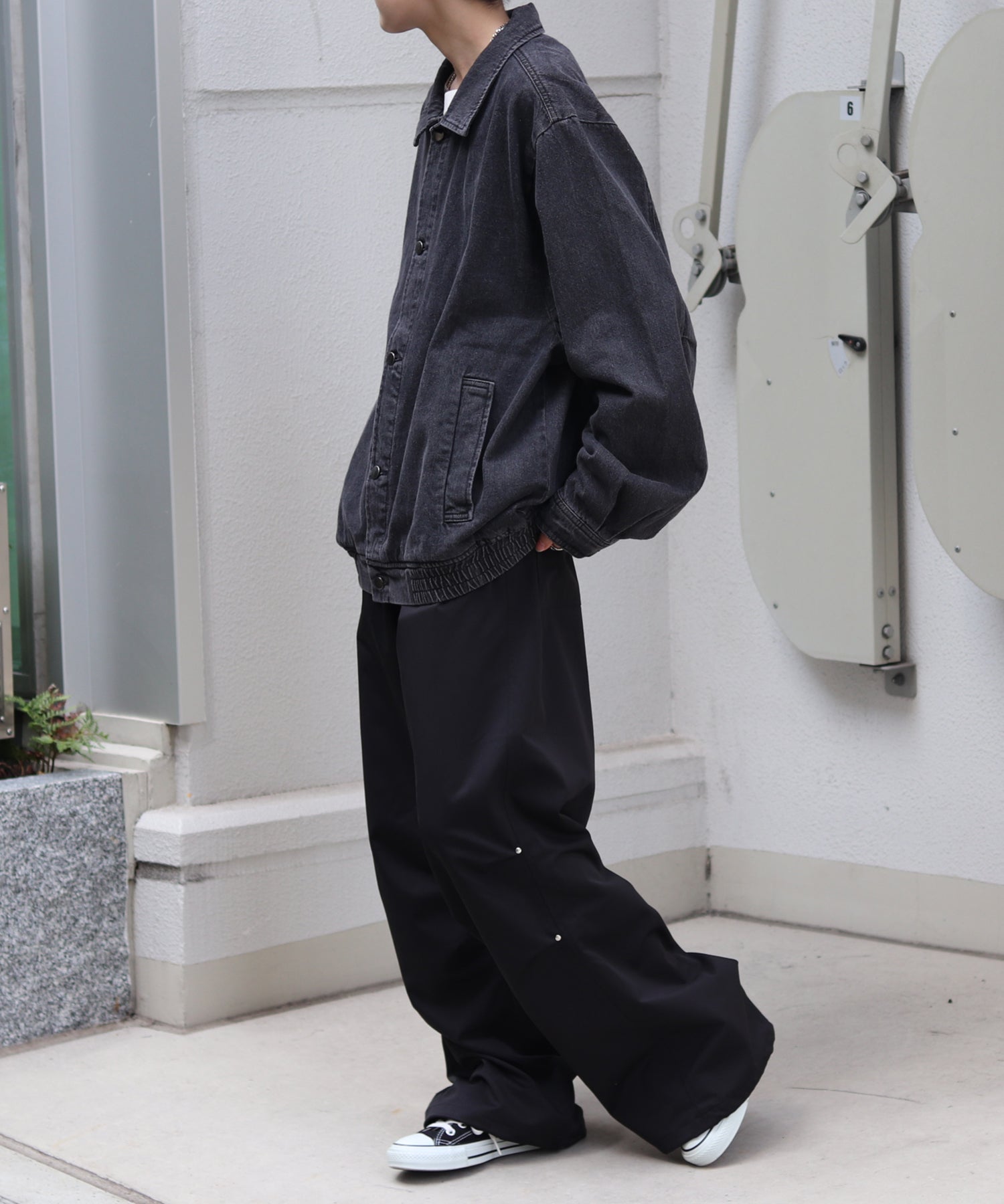 【新色追加】ビッグシルエット ヴィンテージライク ケミカルウォッシュ加工  ブルゾン デニムジャケット