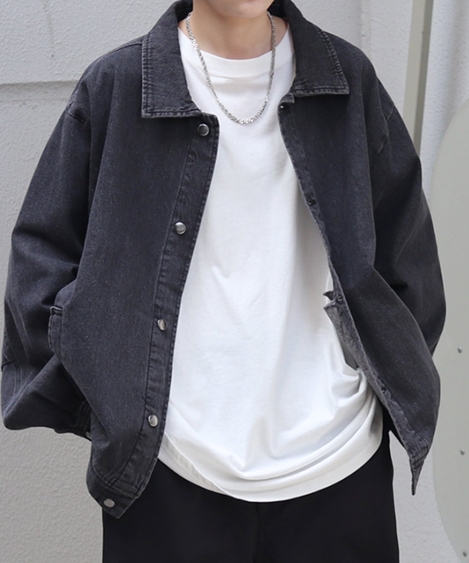 【新色追加】ビッグシルエット ヴィンテージライク ケミカルウォッシュ加工  ブルゾン デニムジャケット