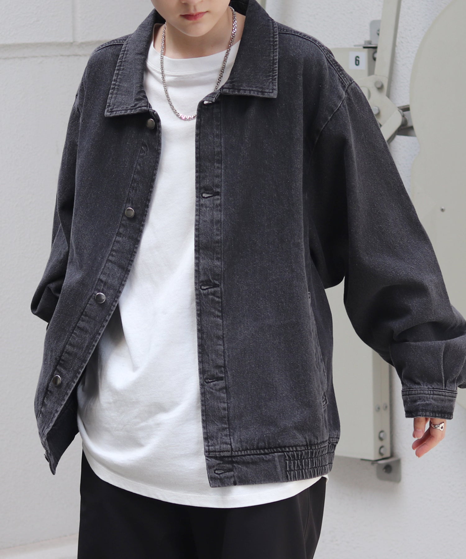 【新色追加】ビッグシルエット ヴィンテージライク ケミカルウォッシュ加工  ブルゾン デニムジャケット