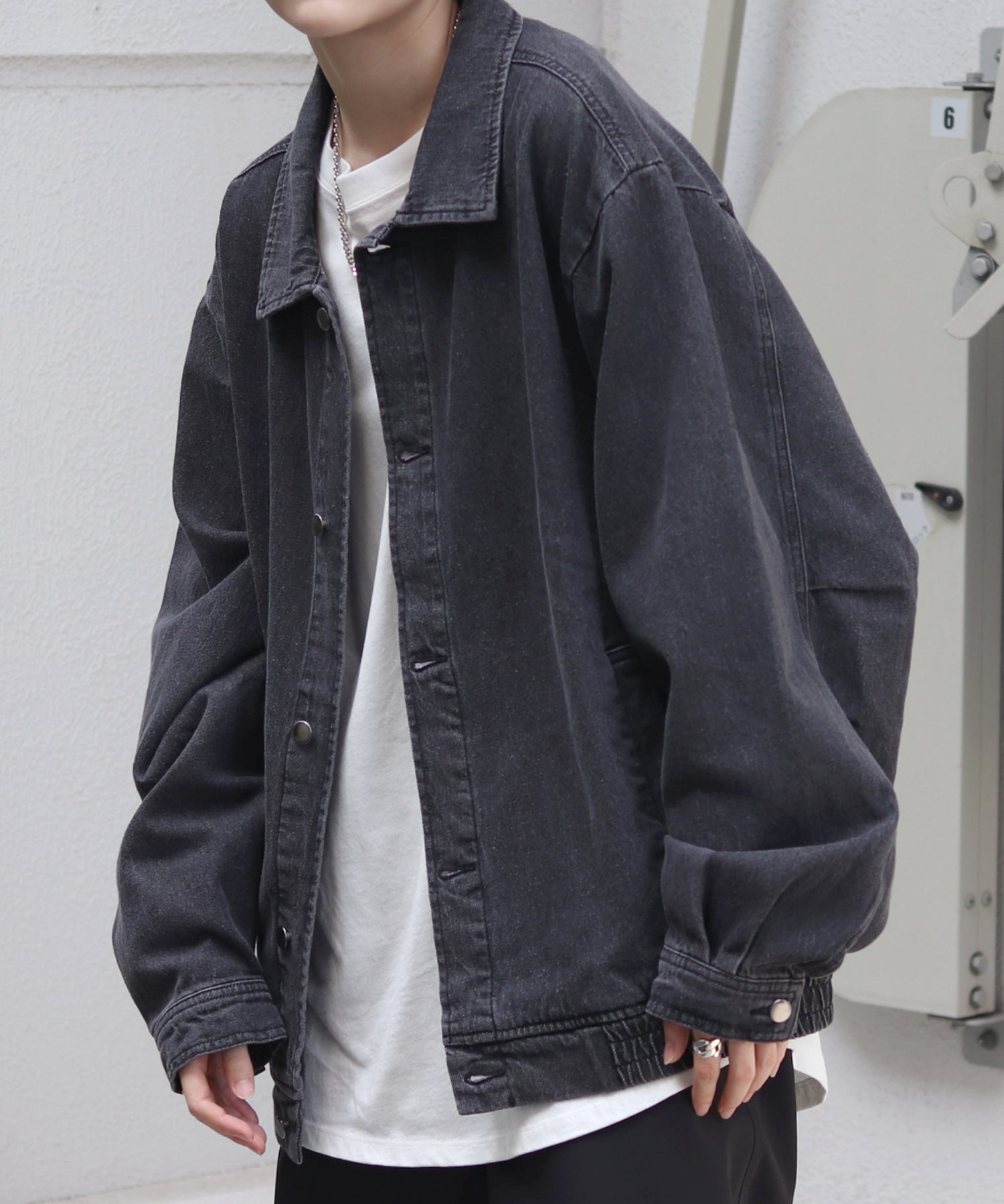 【新色追加】ビッグシルエット ヴィンテージライク ケミカルウォッシュ加工  ブルゾン デニムジャケット