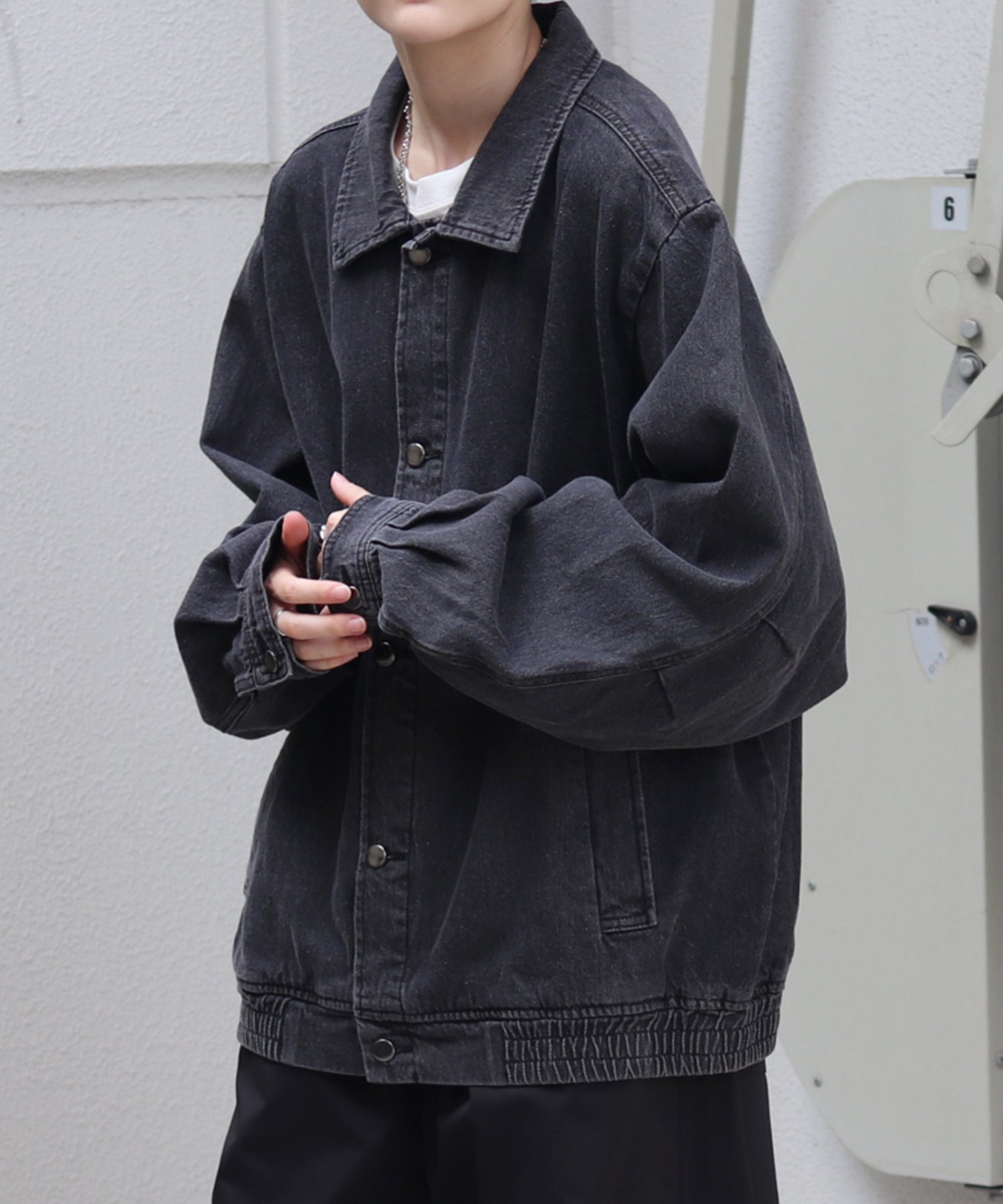 【新色追加】ビッグシルエット ヴィンテージライク ケミカルウォッシュ加工  ブルゾン デニムジャケット