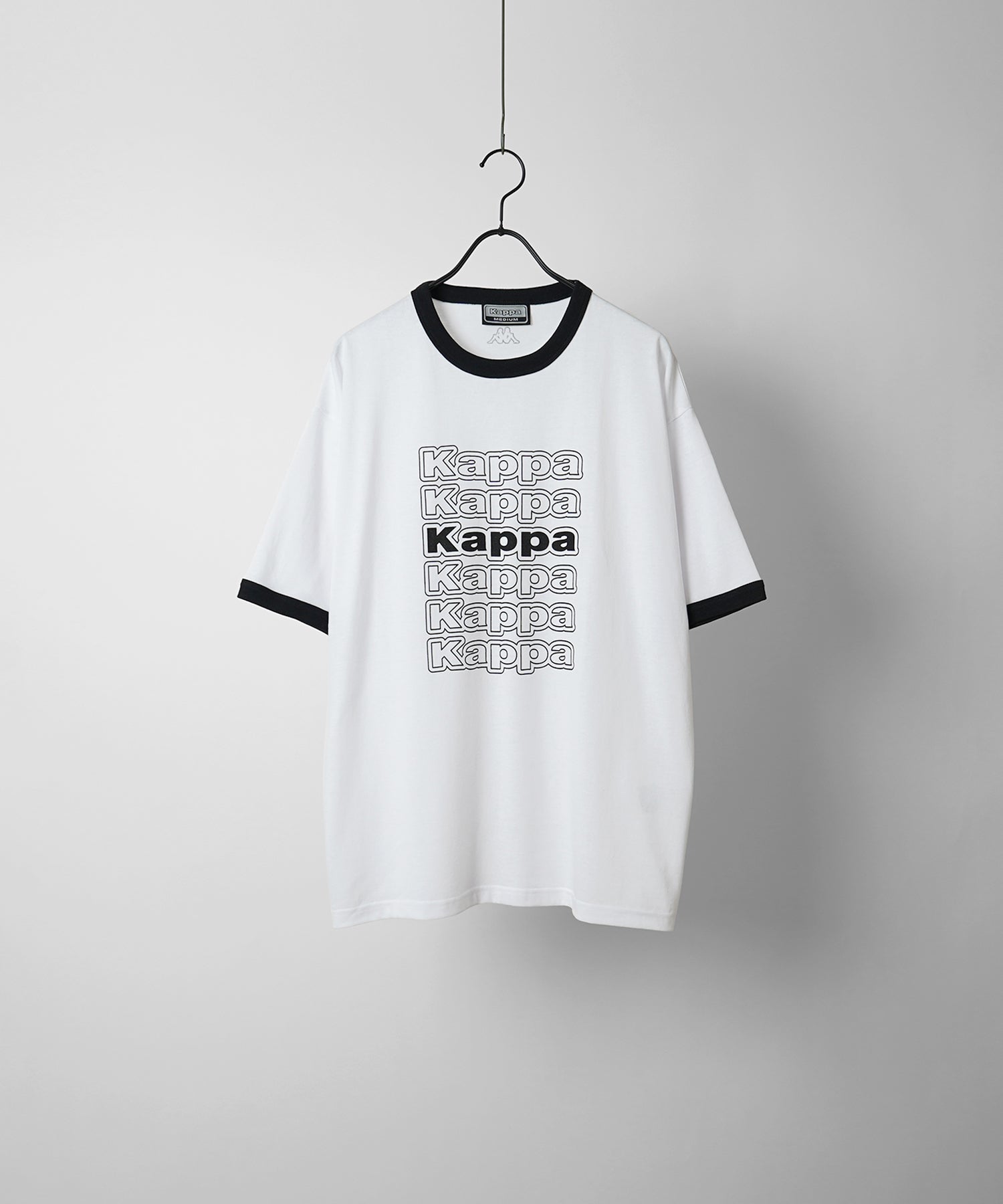 【Kappa】25SS別注 WEB限定 ブランドロゴプリント ビッグシルエット 半袖リンガーTシャツ