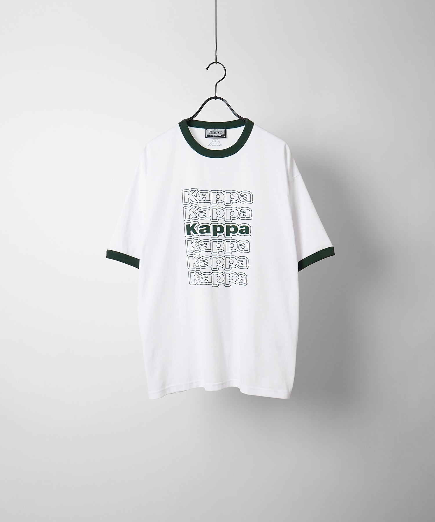 【Kappa】25SS別注 WEB限定 ブランドロゴプリント ビッグシルエット 半袖リンガーTシャツ