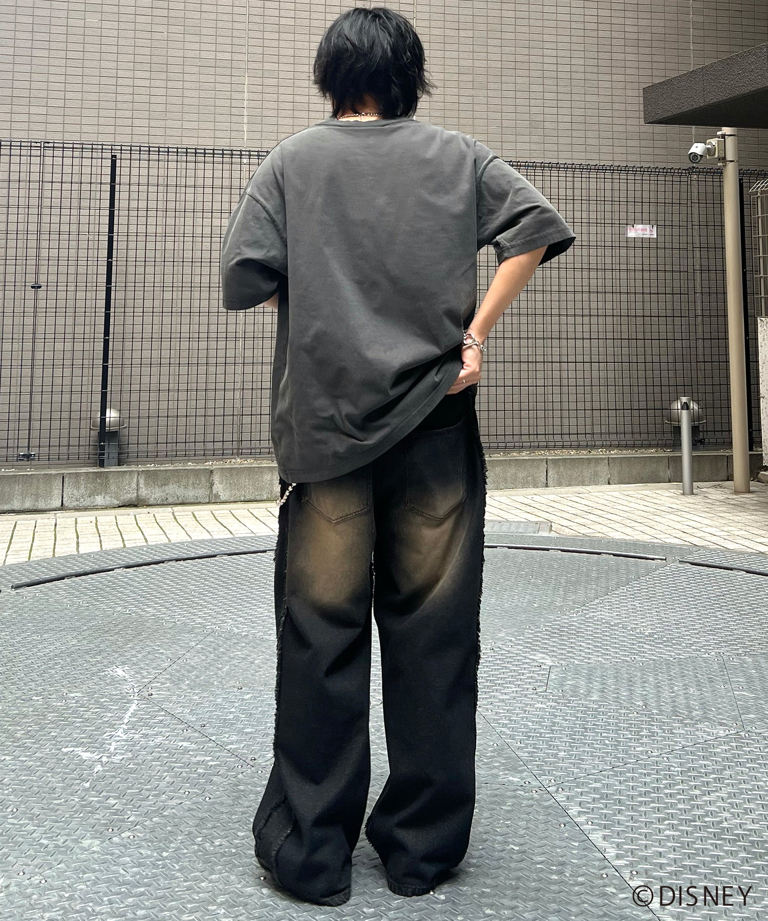 【Disney Villains / ディズニーヴィランズ】HADES / ハデス ヴィンテージライク ピグメント加工 ビッグシルエット 半袖プリントTシャツ