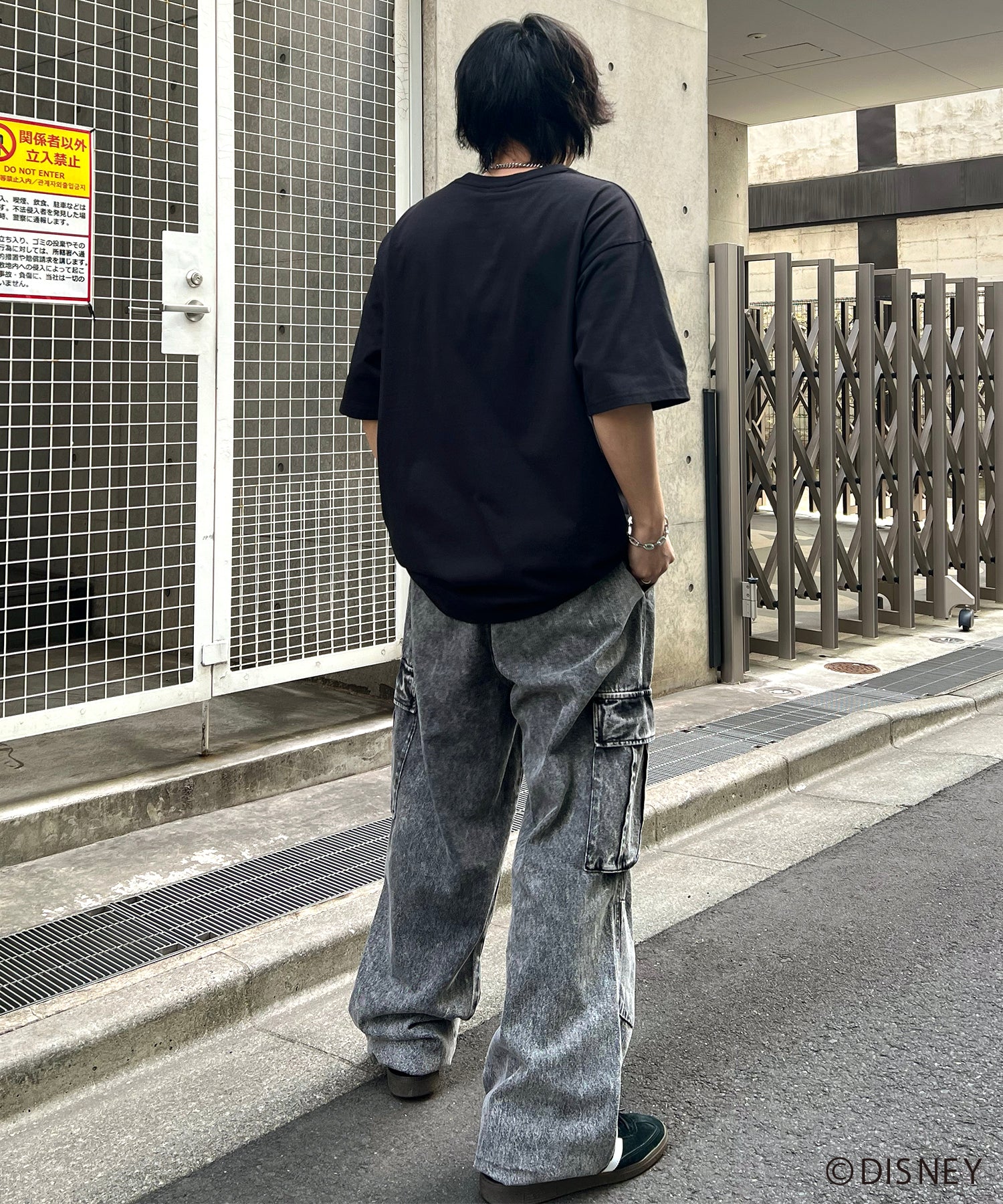 【Disney Villains / ディズニーヴィランズ】HADES / ハデス ヴィンテージライク ピグメント加工 ビッグシルエット 半袖プリントTシャツ