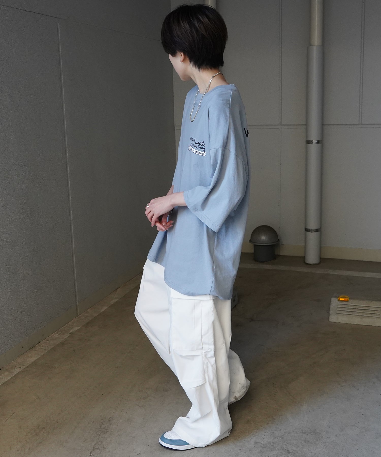 【MARK GONZALES ARTWORK COLLECTION / マーク ゴンザレス】フロント / バックプリント ワンポイント刺繍 モチーフ ビッグシルエットTシャツ
