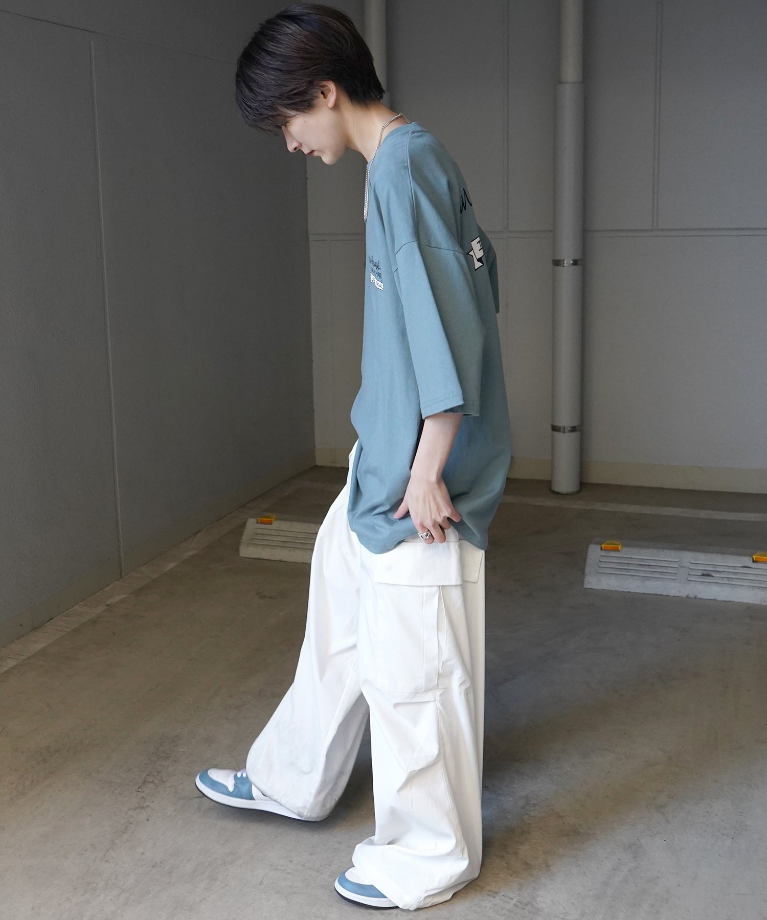 【MARK GONZALES ARTWORK COLLECTION / マーク ゴンザレス】フロント / バックプリント ワンポイント刺繍 モチーフ ビッグシルエットTシャツ