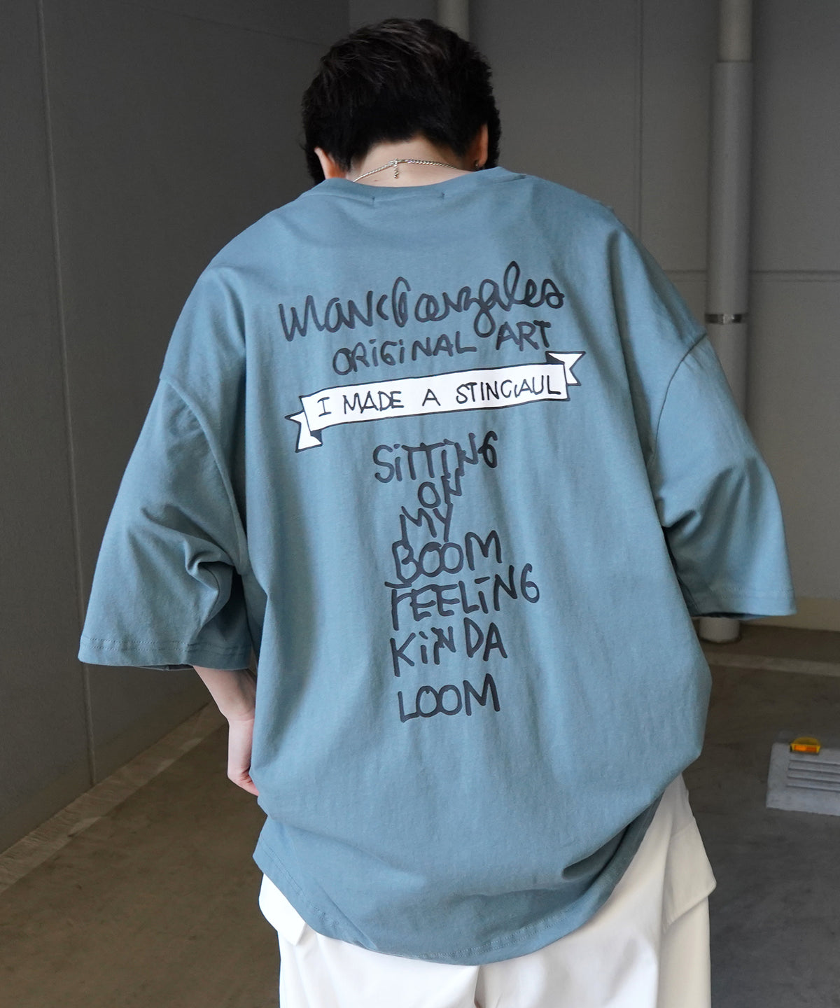 【MARK GONZALES ARTWORK COLLECTION / マーク ゴンザレス】フロント / バックプリント ワンポイント刺繍 モチーフ ビッグシルエットTシャツ