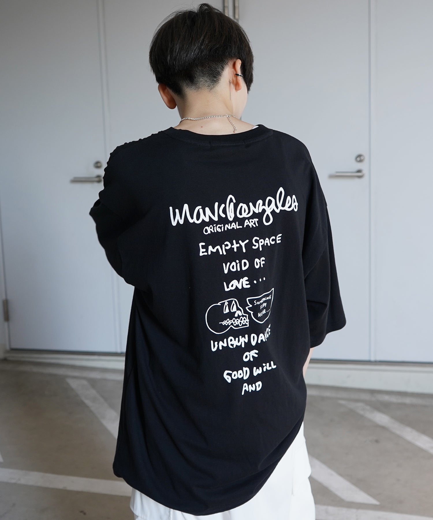 【MARK GONZALES ARTWORK COLLECTION / マーク ゴンザレス】フロント / バックプリント ワンポイント刺繍 モチーフ ビッグシルエットTシャツ