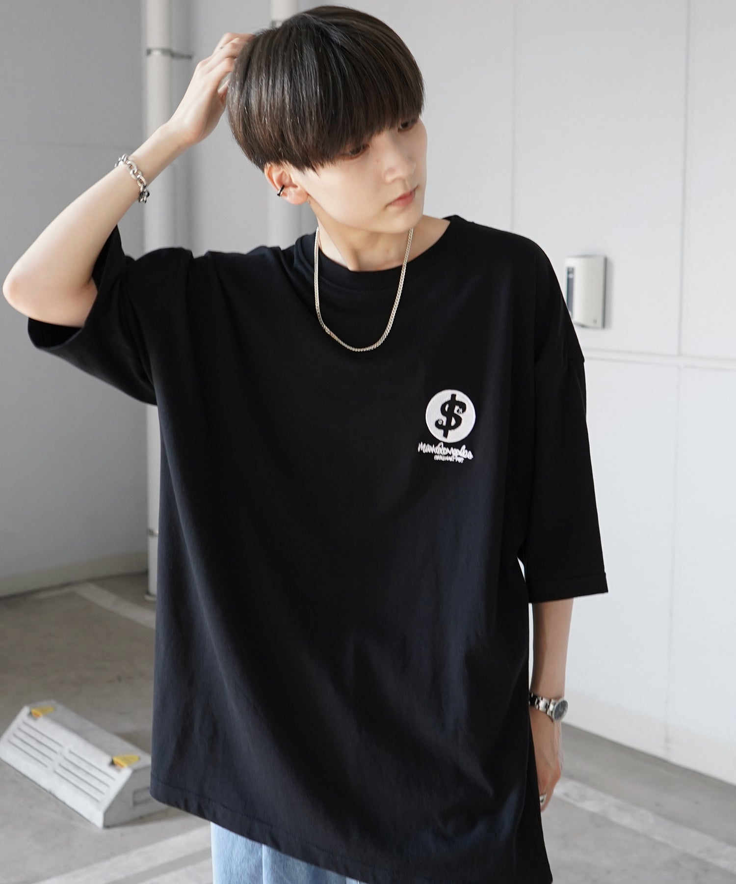 【MARK GONZALES ARTWORK COLLECTION / マーク ゴンザレス】フロント / バックプリント ワンポイント刺繍 モチーフ ビッグシルエットTシャツ