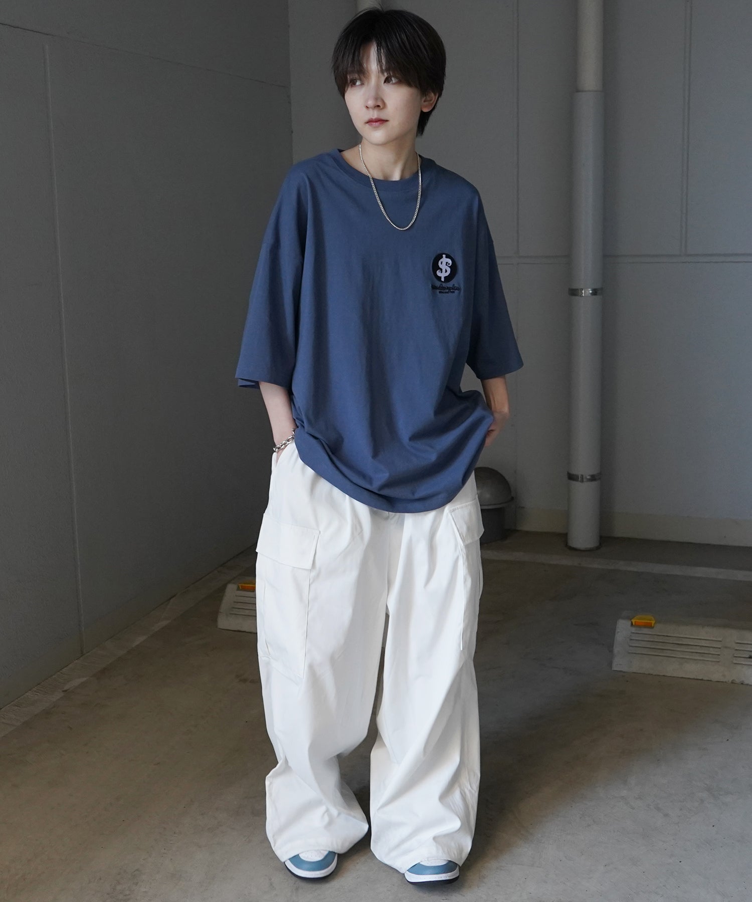 【MARK GONZALES ARTWORK COLLECTION / マーク ゴンザレス】フロント / バックプリント ワンポイント刺繍 モチーフ ビッグシルエットTシャツ