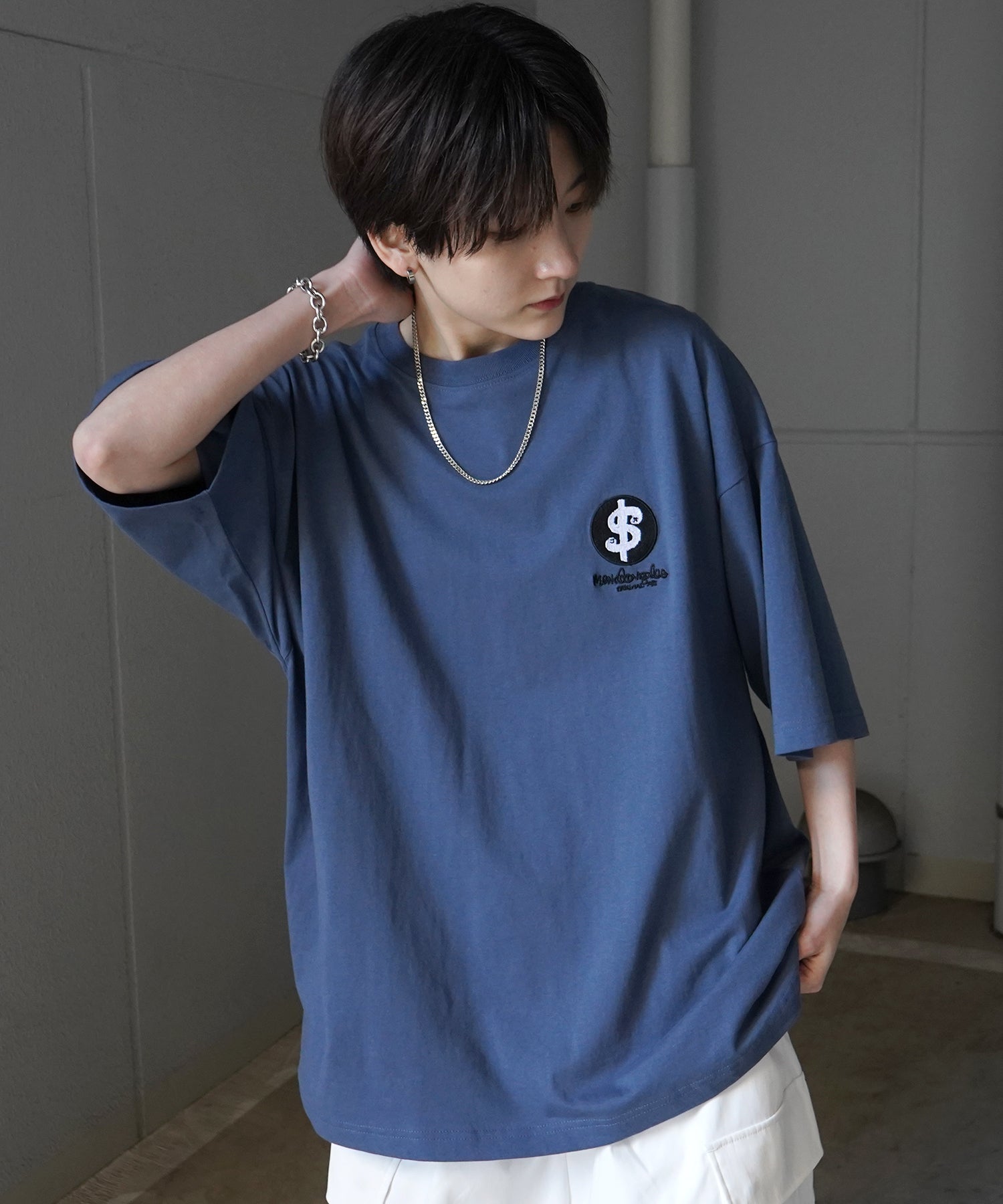 【MARK GONZALES ARTWORK COLLECTION / マーク ゴンザレス】フロント / バックプリント ワンポイント刺繍 モチーフ ビッグシルエットTシャツ