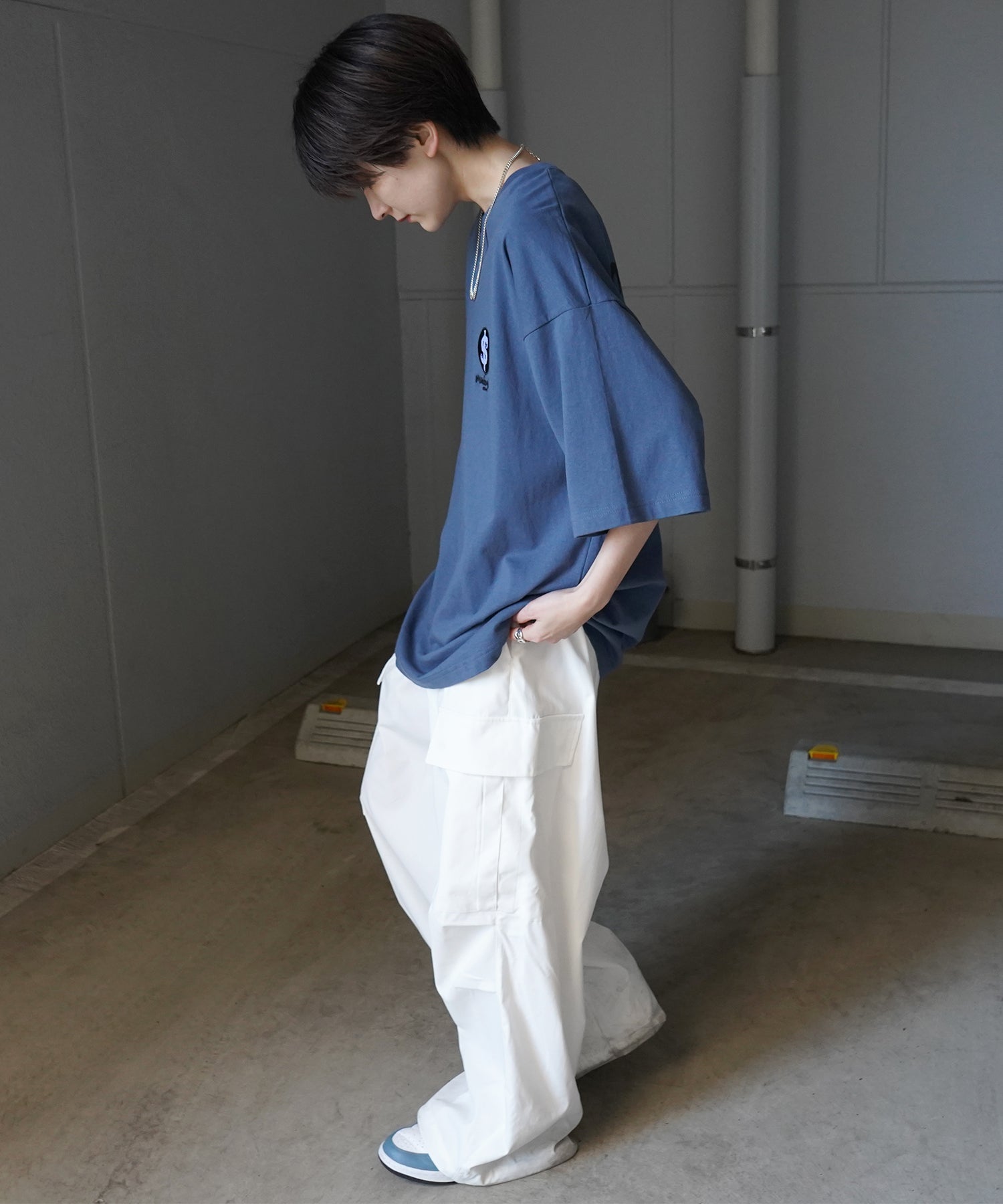 【MARK GONZALES ARTWORK COLLECTION / マーク ゴンザレス】フロント / バックプリント ワンポイント刺繍 モチーフ ビッグシルエットTシャツ