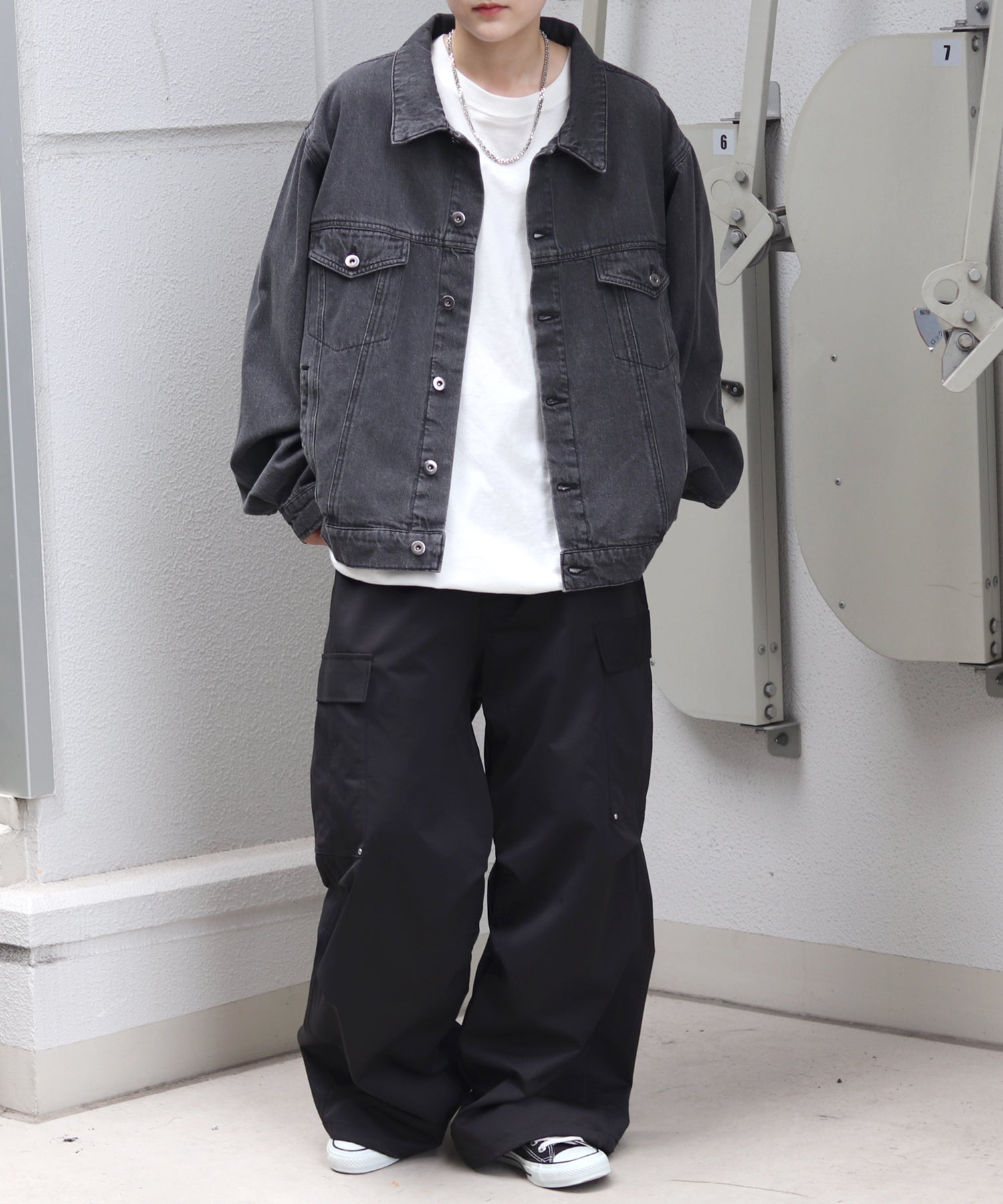 【新色追加】ビッグシルエット ヴィンテージライク ケミカルウォッシュ加工 Gジャン デニムジャケット