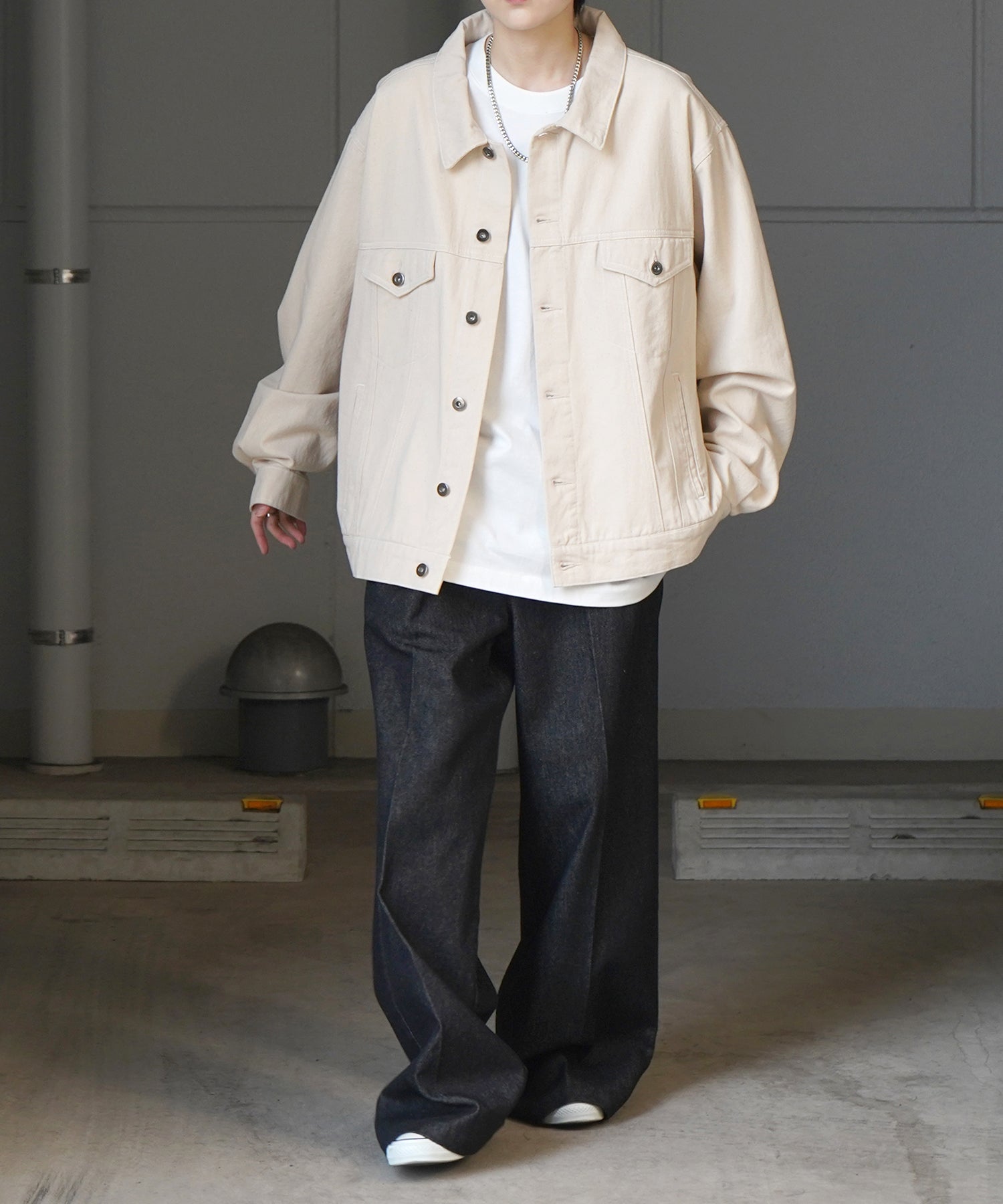 【新色追加】ビッグシルエット ヴィンテージライク ケミカルウォッシュ加工 Gジャン デニムジャケット