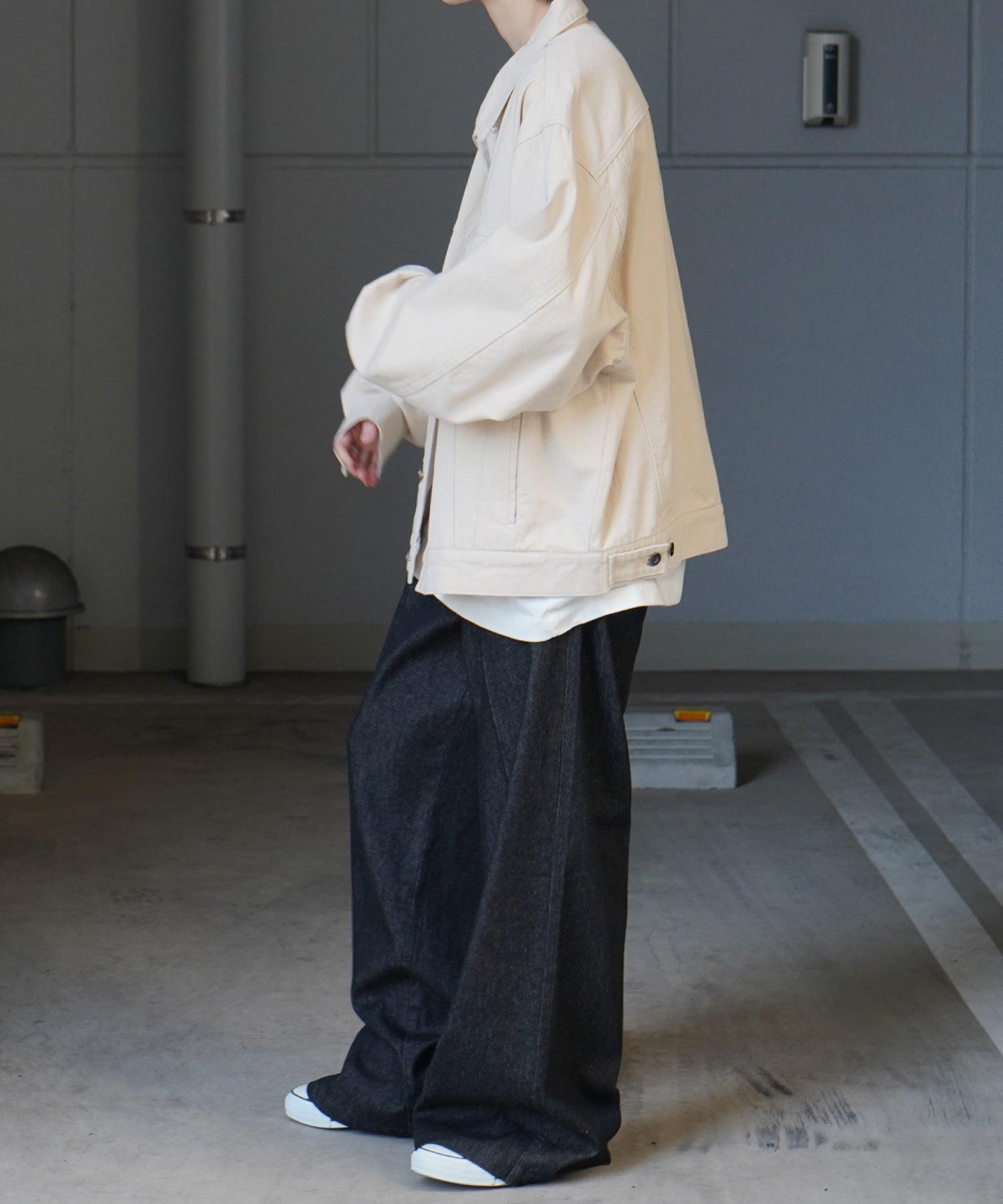 【新色追加】ビッグシルエット ヴィンテージライク ケミカルウォッシュ加工 Gジャン デニムジャケット