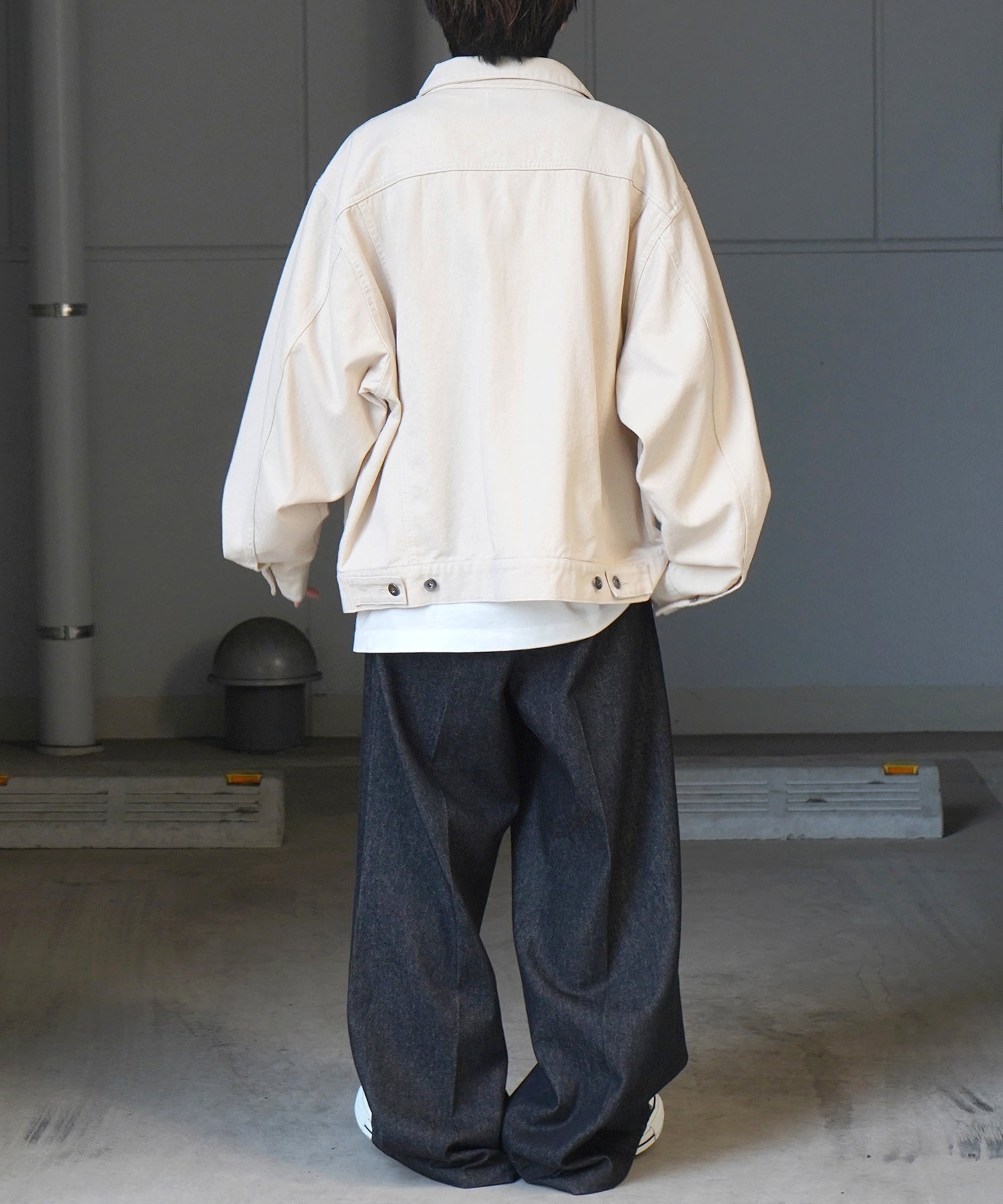 【新色追加】ビッグシルエット ヴィンテージライク ケミカルウォッシュ加工 Gジャン デニムジャケット