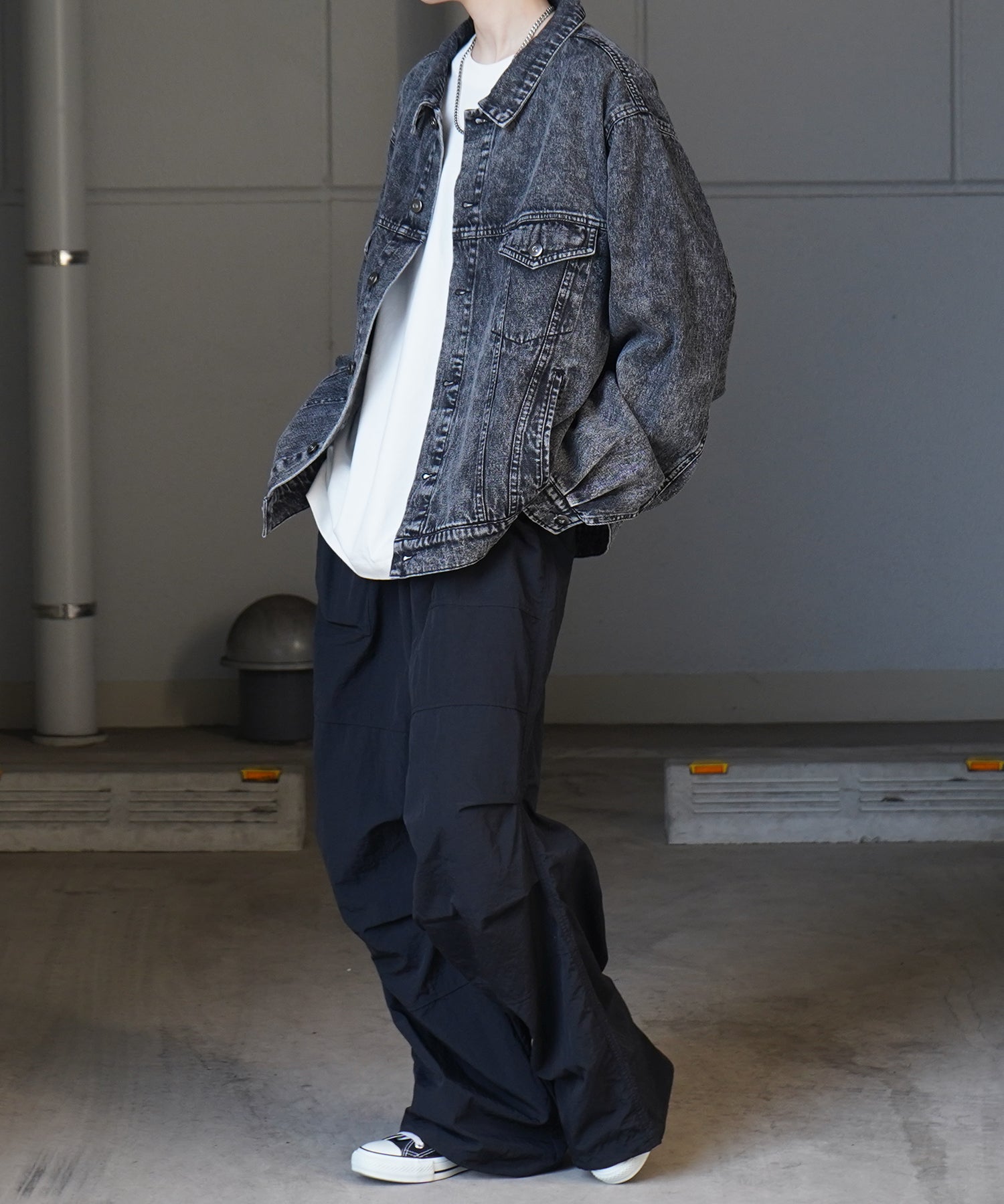 【新色追加】ビッグシルエット ヴィンテージライク ケミカルウォッシュ加工 Gジャン デニムジャケット