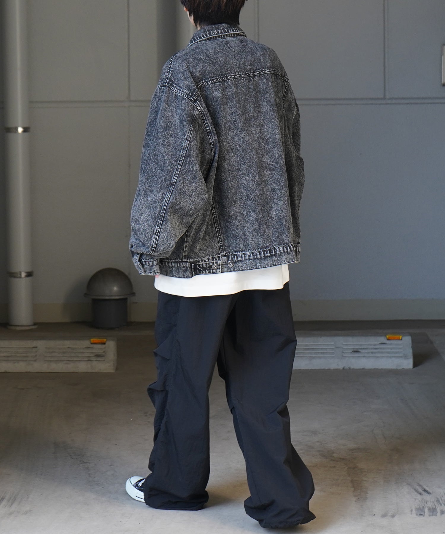 【新色追加】ビッグシルエット ヴィンテージライク ケミカルウォッシュ加工 Gジャン デニムジャケット