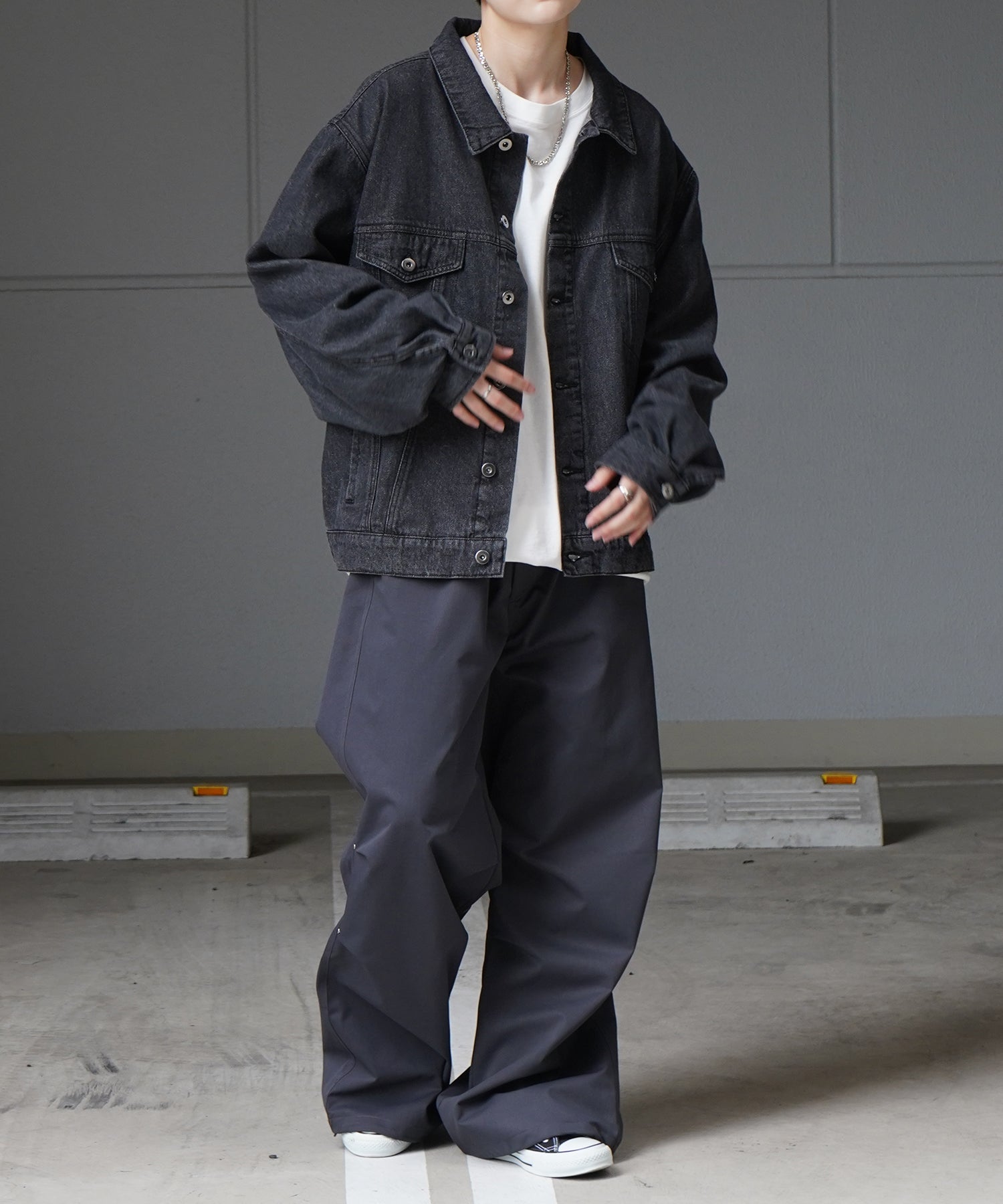 【新色追加】ビッグシルエット ヴィンテージライク ケミカルウォッシュ加工 Gジャン デニムジャケット