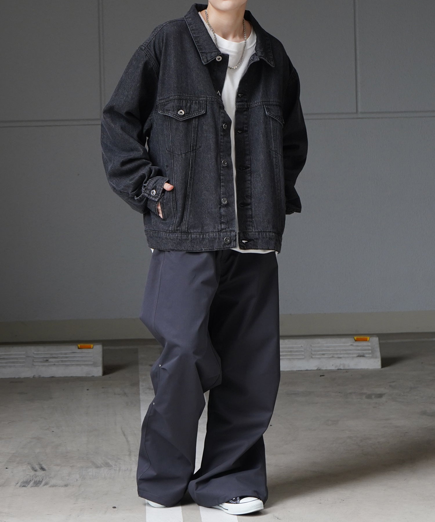 【新色追加】ビッグシルエット ヴィンテージライク ケミカルウォッシュ加工 Gジャン デニムジャケット