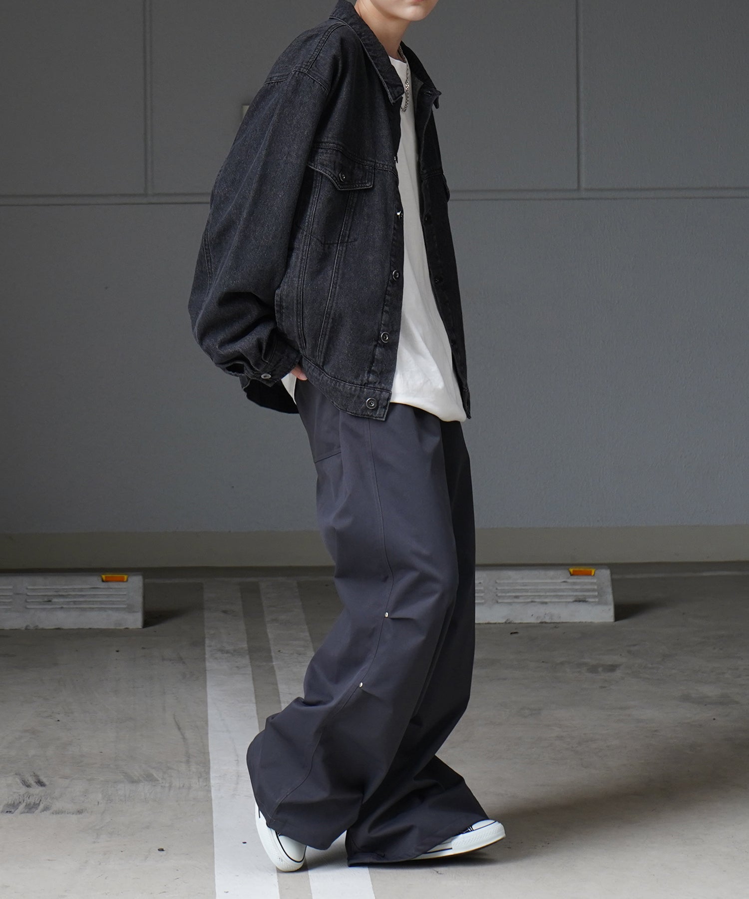 【新色追加】ビッグシルエット ヴィンテージライク ケミカルウォッシュ加工 Gジャン デニムジャケット