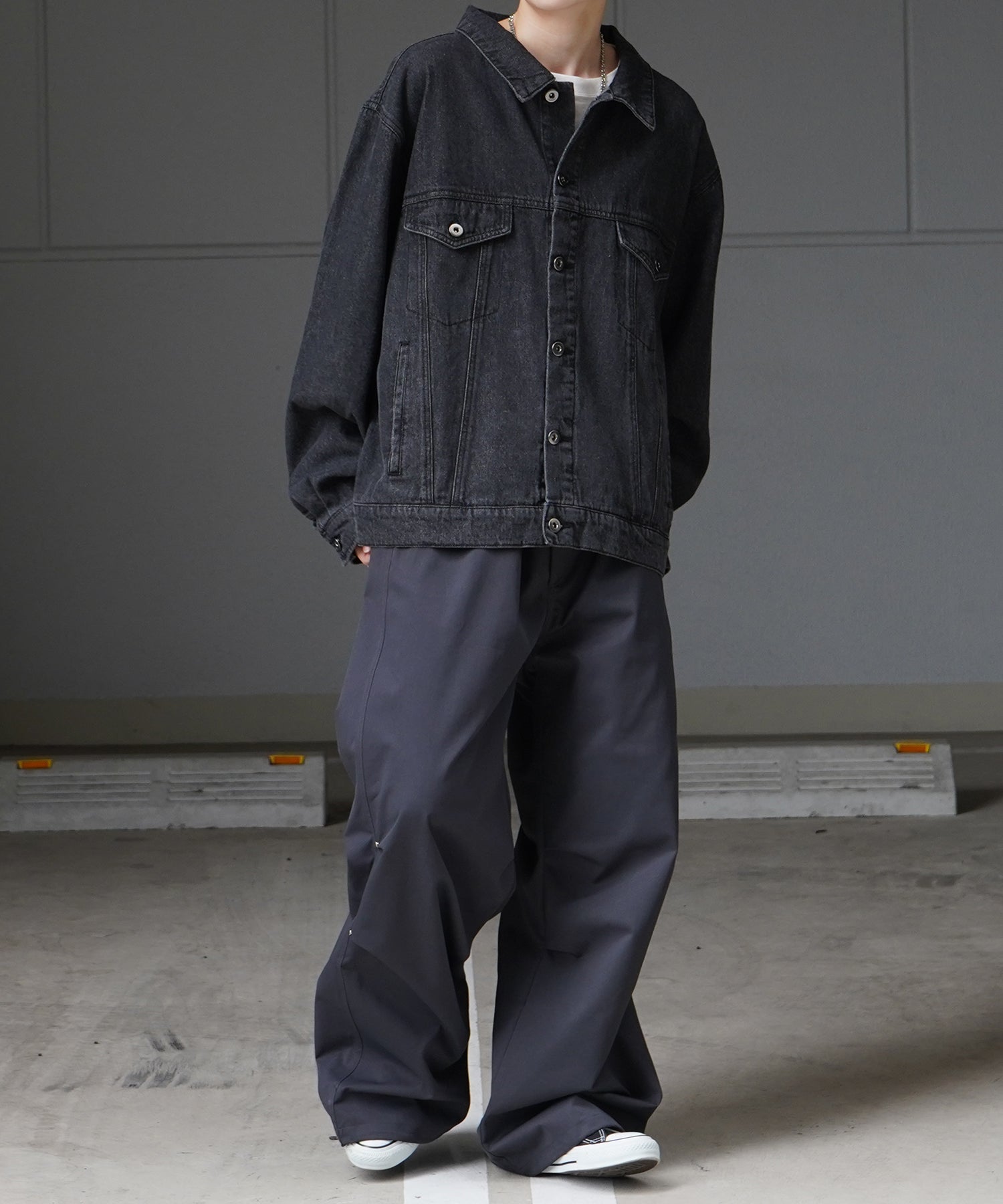 【新色追加】ビッグシルエット ヴィンテージライク ケミカルウォッシュ加工 Gジャン デニムジャケット