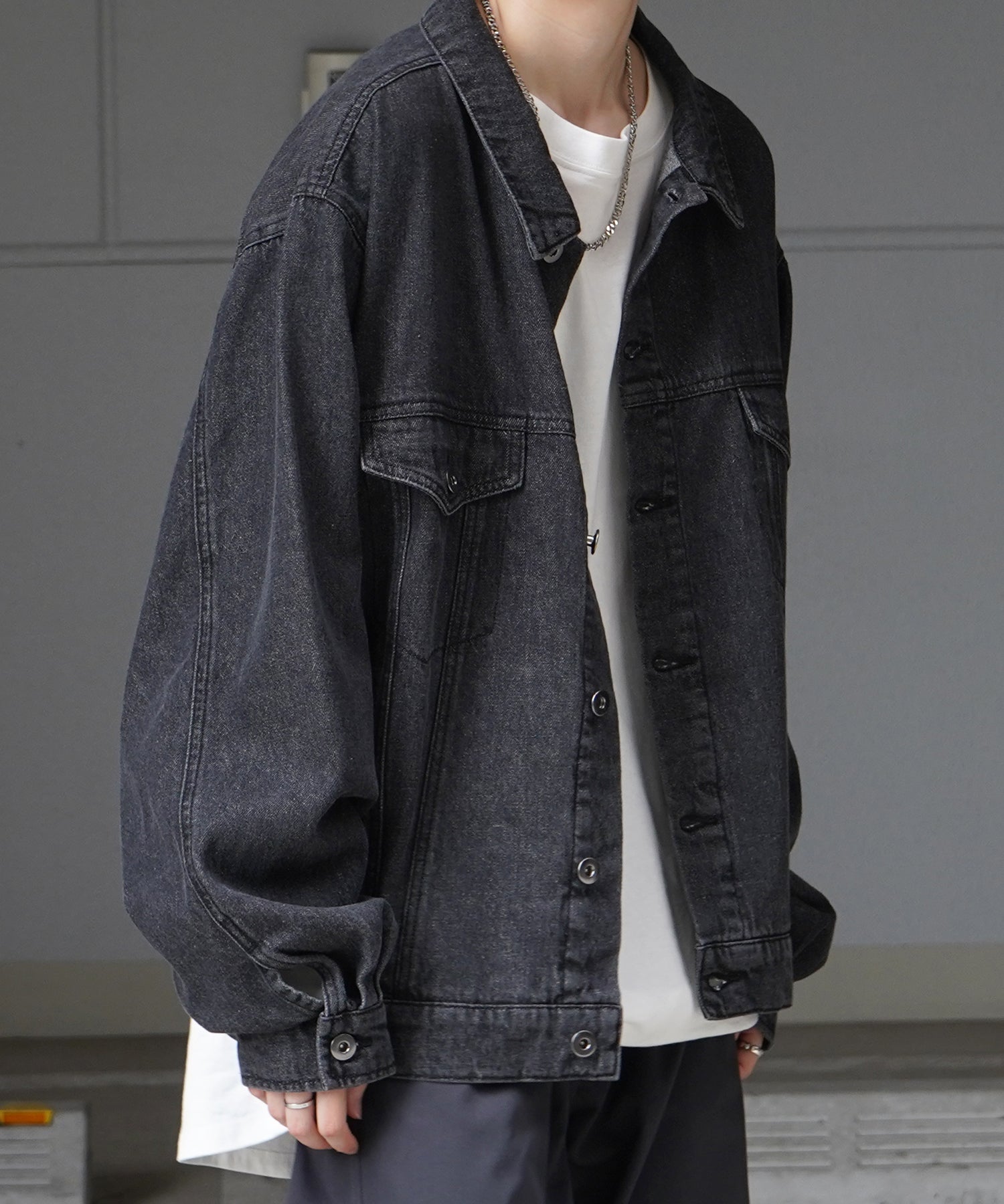 【新色追加】ビッグシルエット ヴィンテージライク ケミカルウォッシュ加工 Gジャン デニムジャケット