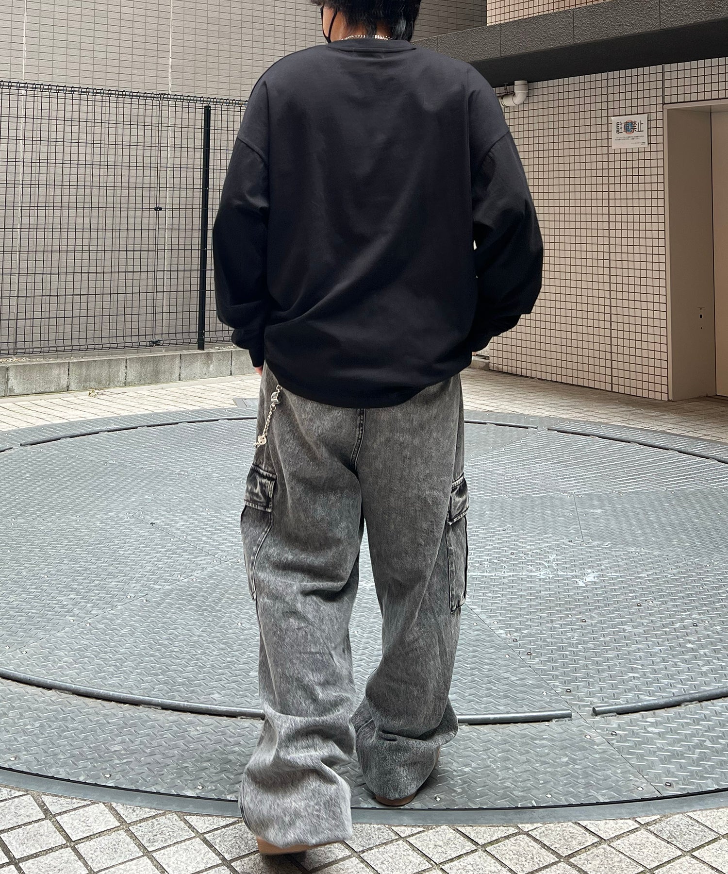 8ボール&ダイス ワンポイント刺繍 / バックプリント ビッグシルエットロンT