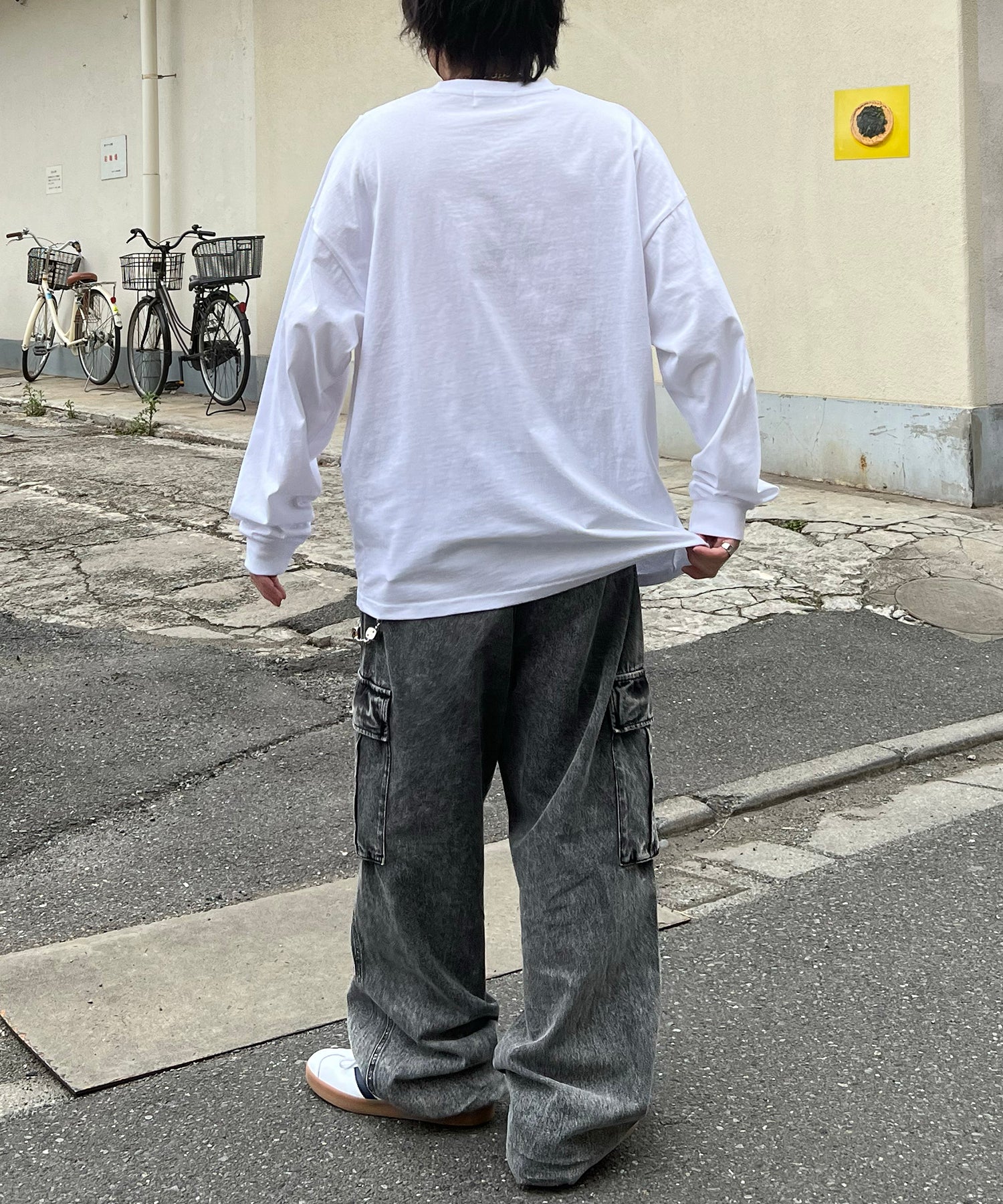 8ボール&ダイス ワンポイント刺繍 / バックプリント ビッグシルエットロンT