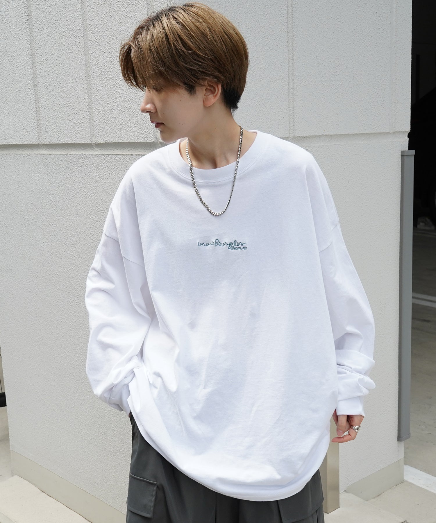 【MARK GONZALES ARTWORK COLLECTION / マーク ゴンザレス】ワンポイント刺繍 / バックプリント / 袖プリント ビッグシルエットロンT