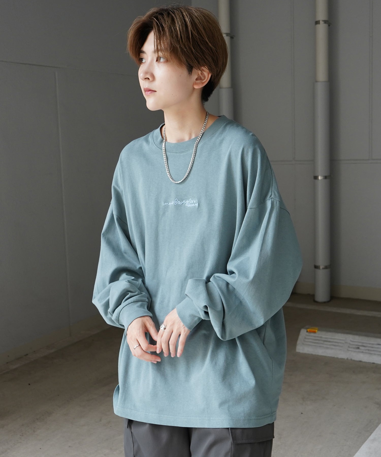 【MARK GONZALES ARTWORK COLLECTION / マーク ゴンザレス】ワンポイント刺繍 / バックプリント / 袖プリント ビッグシルエットロンT