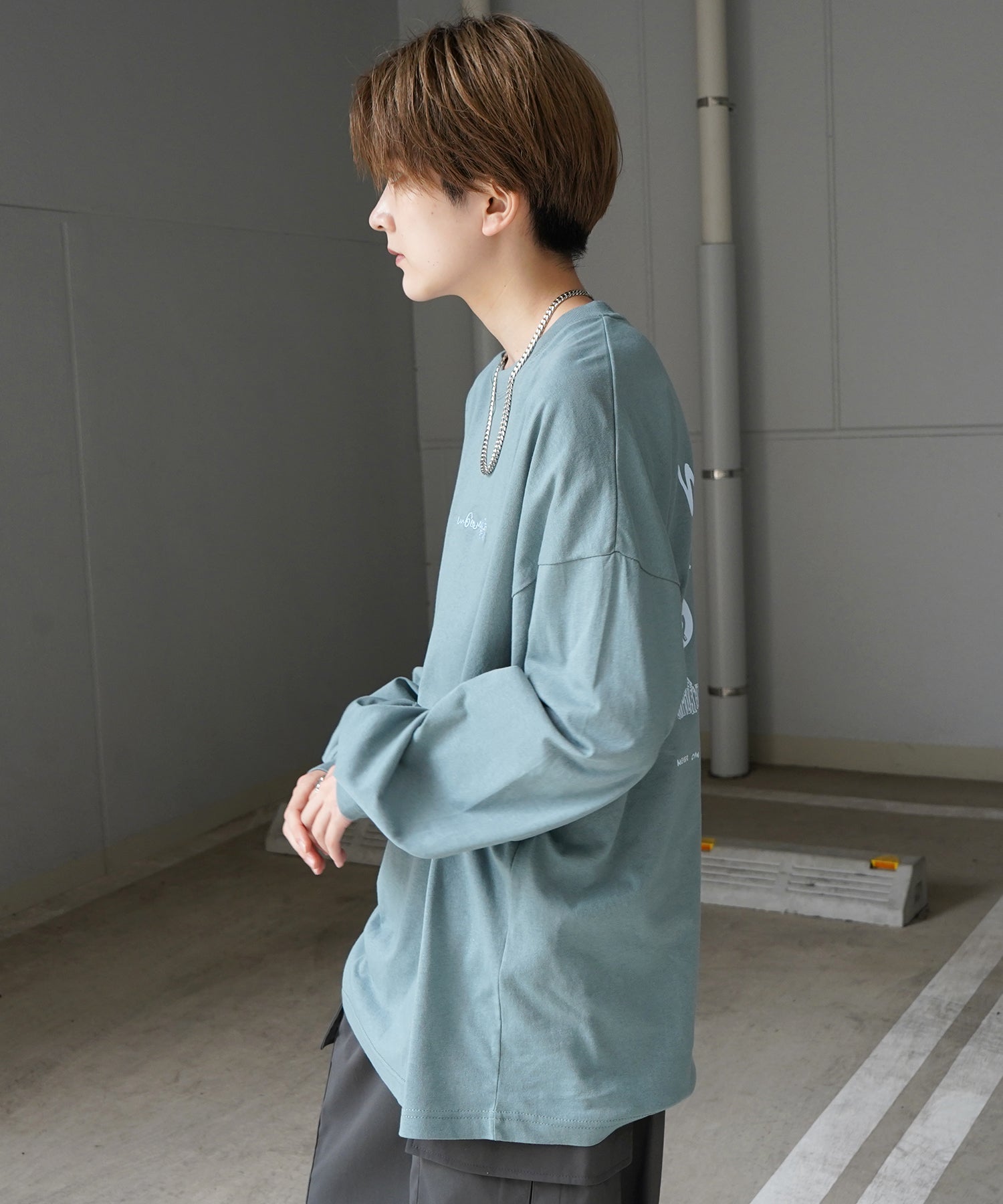 【MARK GONZALES ARTWORK COLLECTION / マーク ゴンザレス】ワンポイント刺繍 / バックプリント / 袖プリント ビッグシルエットロンT