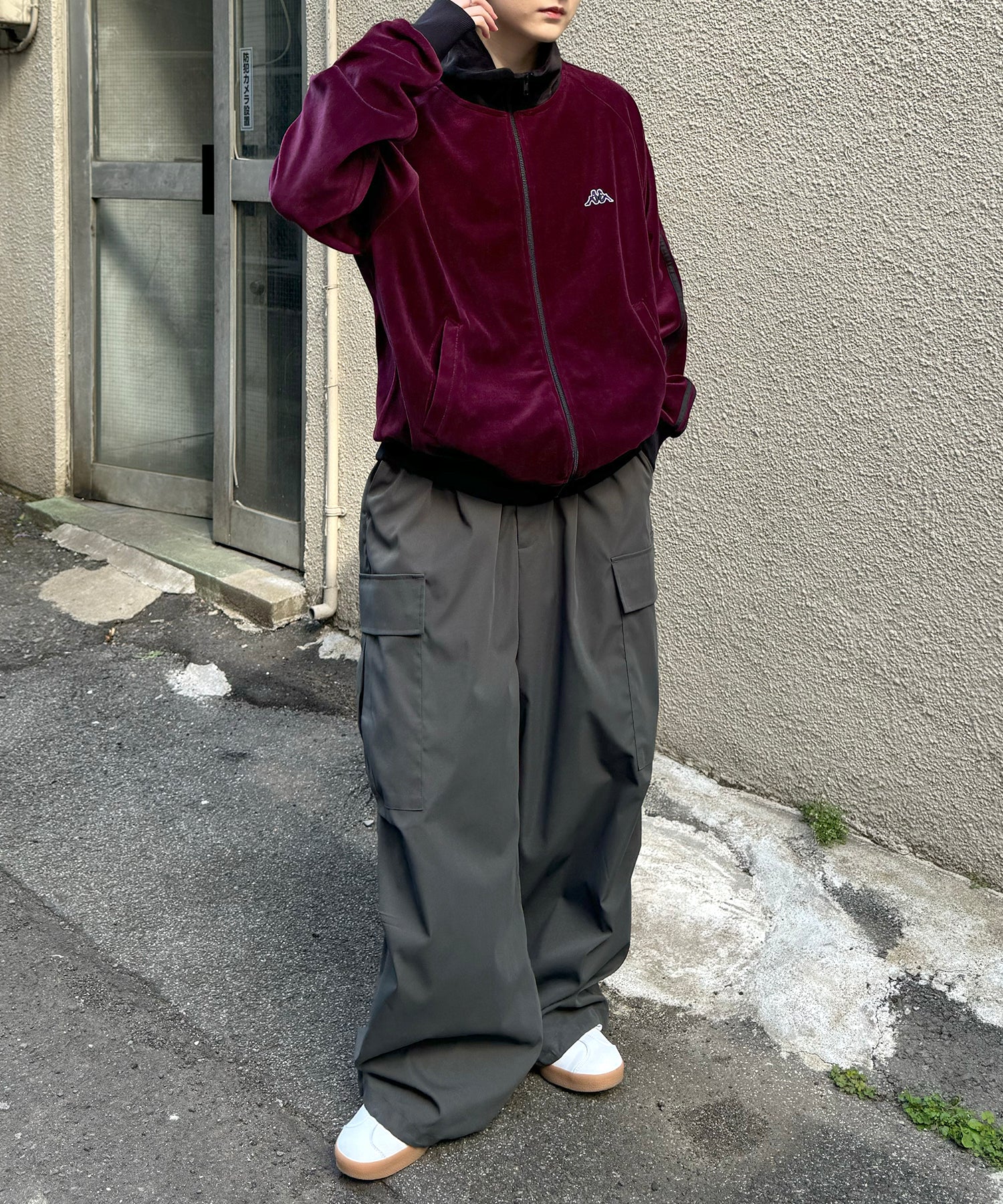 24AW 新色追加 【KAPPA】WEB限定  袖ラインジャージ / ベロア トラックジャケット ユニセックス