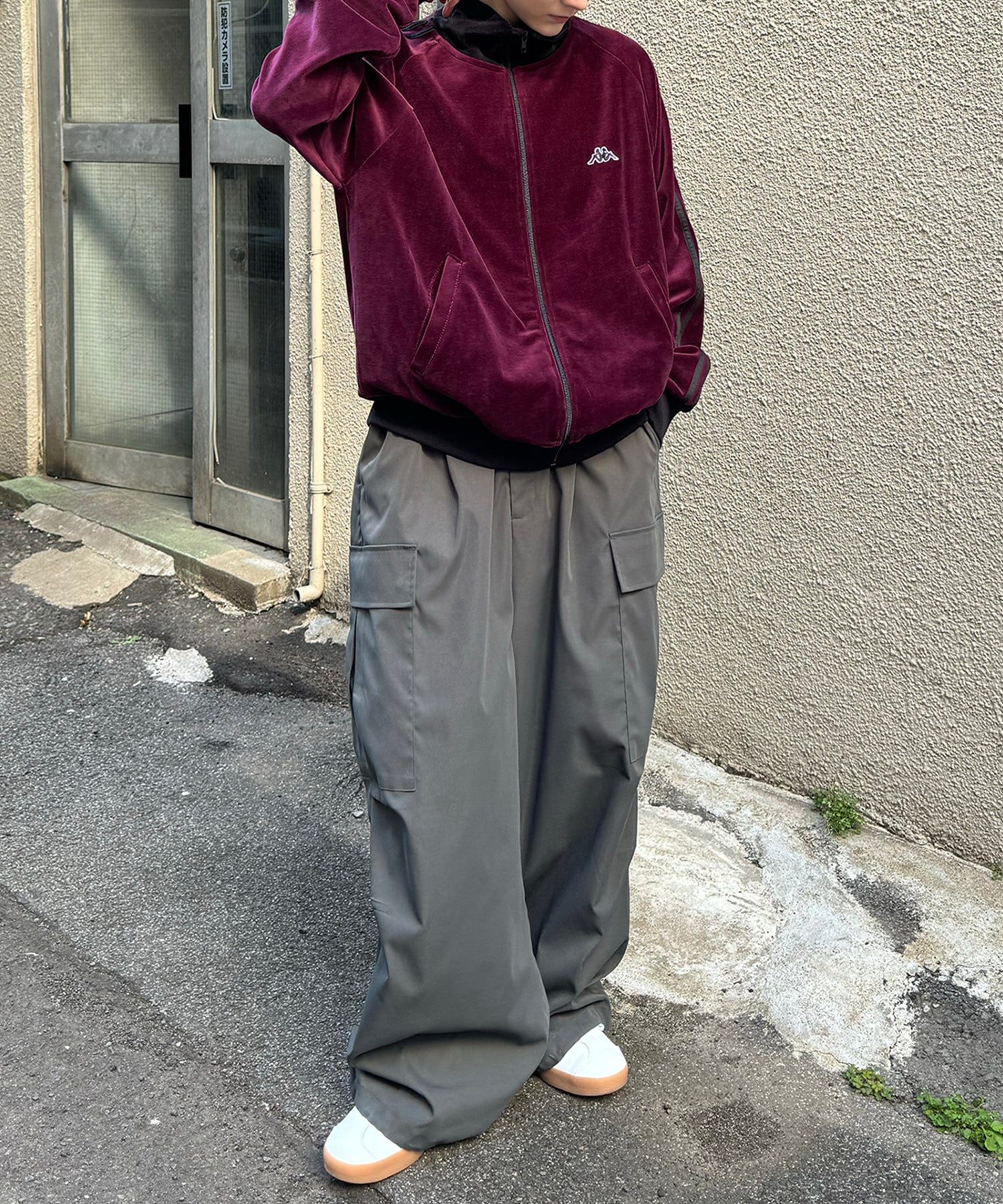 24AW 新色追加 【KAPPA】WEB限定  袖ラインジャージ / ベロア トラックジャケット ユニセックス