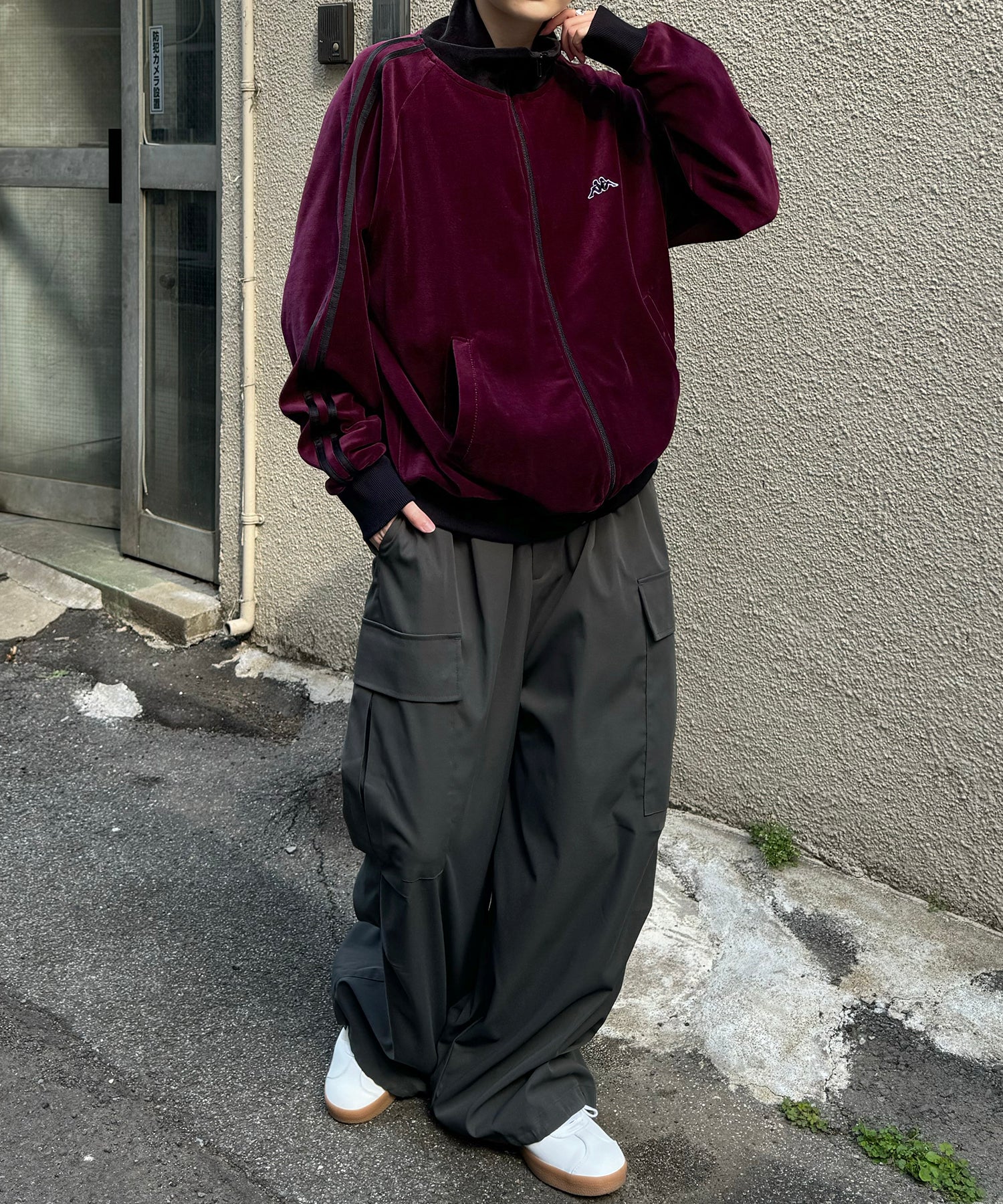 24AW 新色追加 【KAPPA】WEB限定  袖ラインジャージ / ベロア トラックジャケット ユニセックス